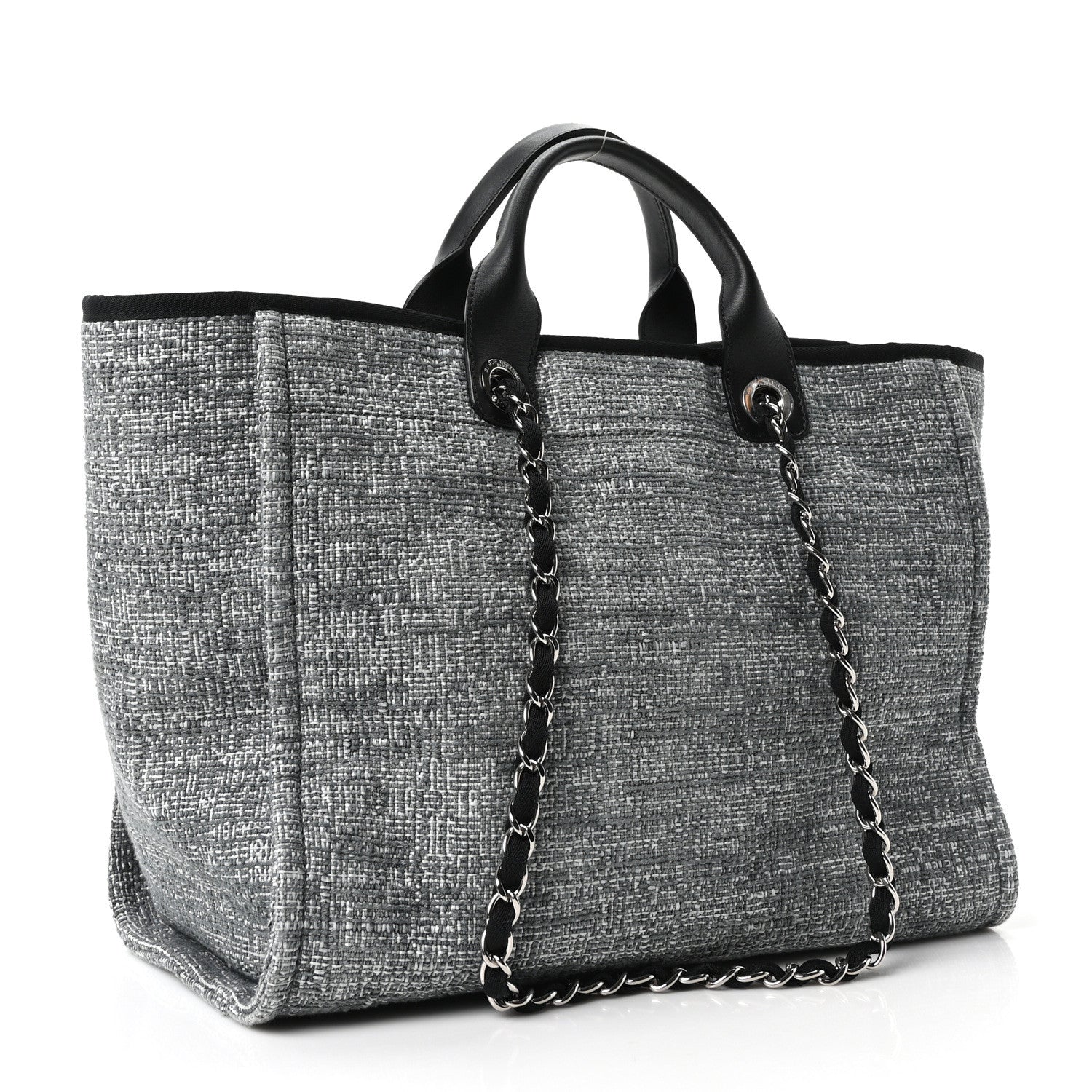 Canvas Medium Deauville Tote Charcoal — view 3