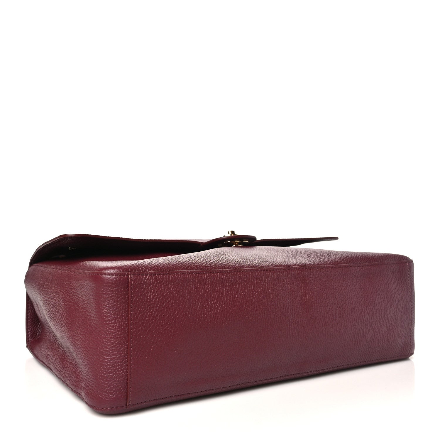 Grained Calfskin Souplissimo Maxi Flap Burgundy — view 4