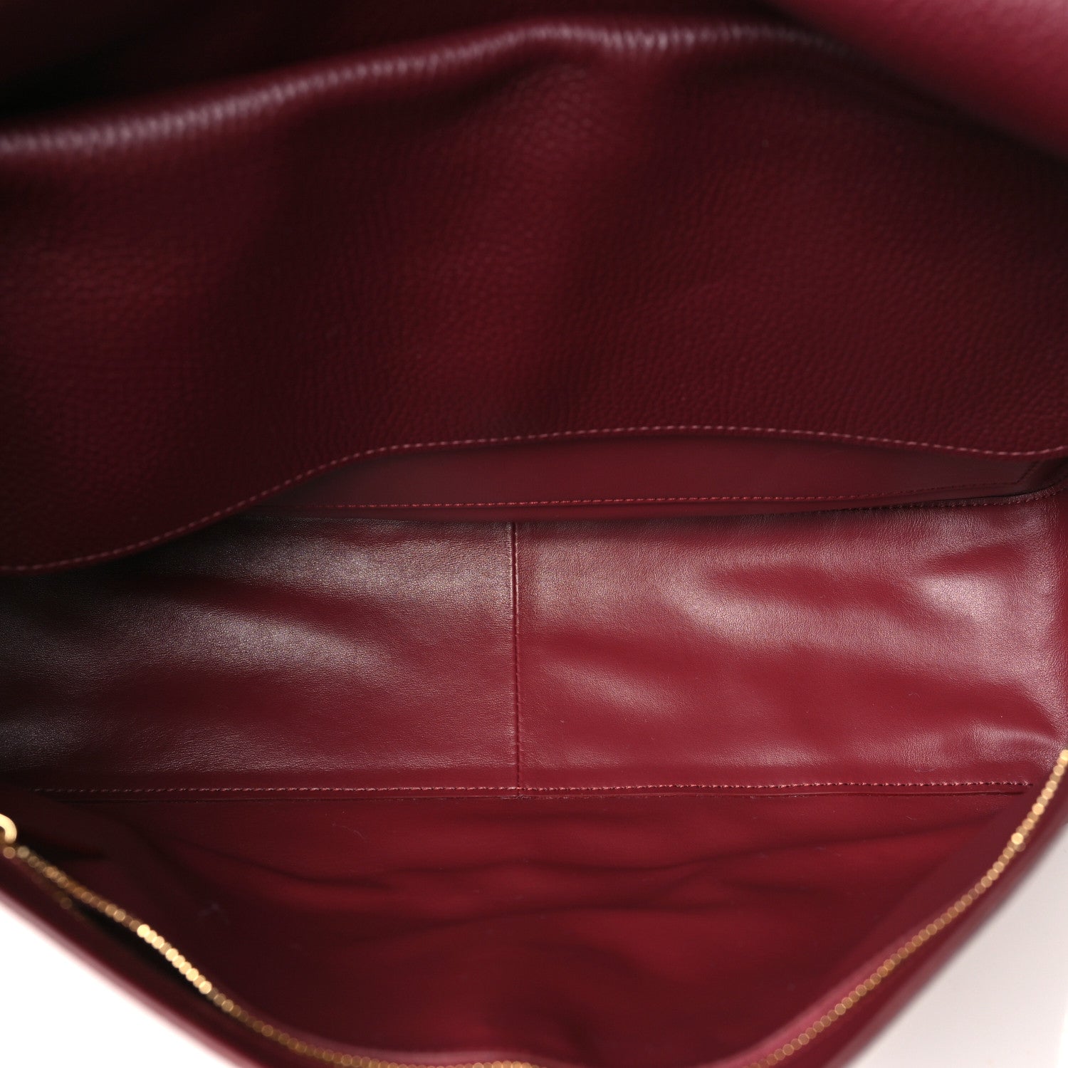 Grained Calfskin Souplissimo Maxi Flap Burgundy — view 5