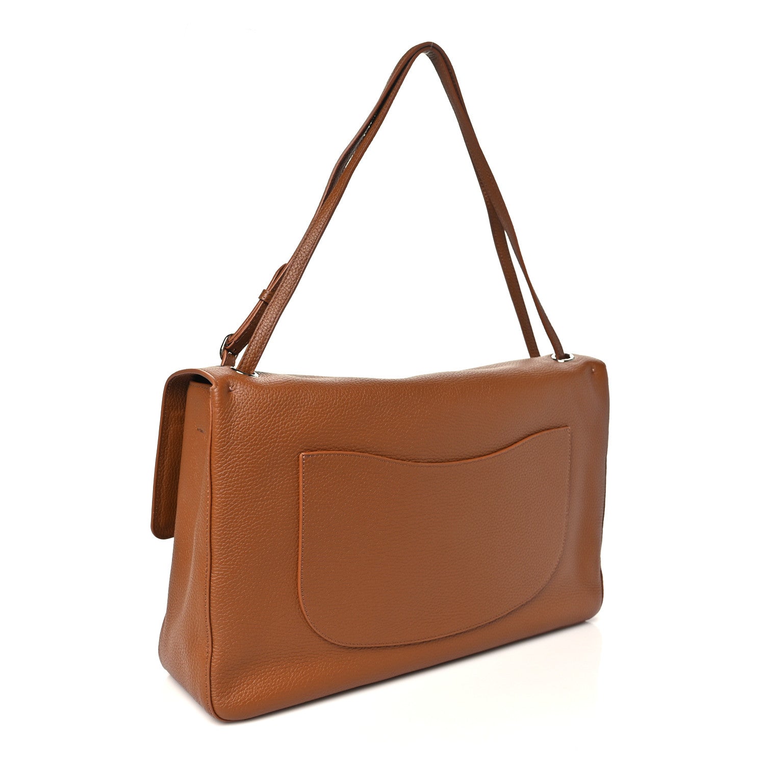 Grained Calfskin Souplissimo Maxi Flap Camel — view 3