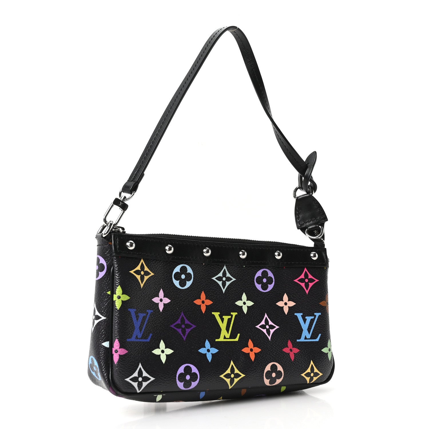 LV X TM Monogram Multicolor Pochette Accessories Black — view 3