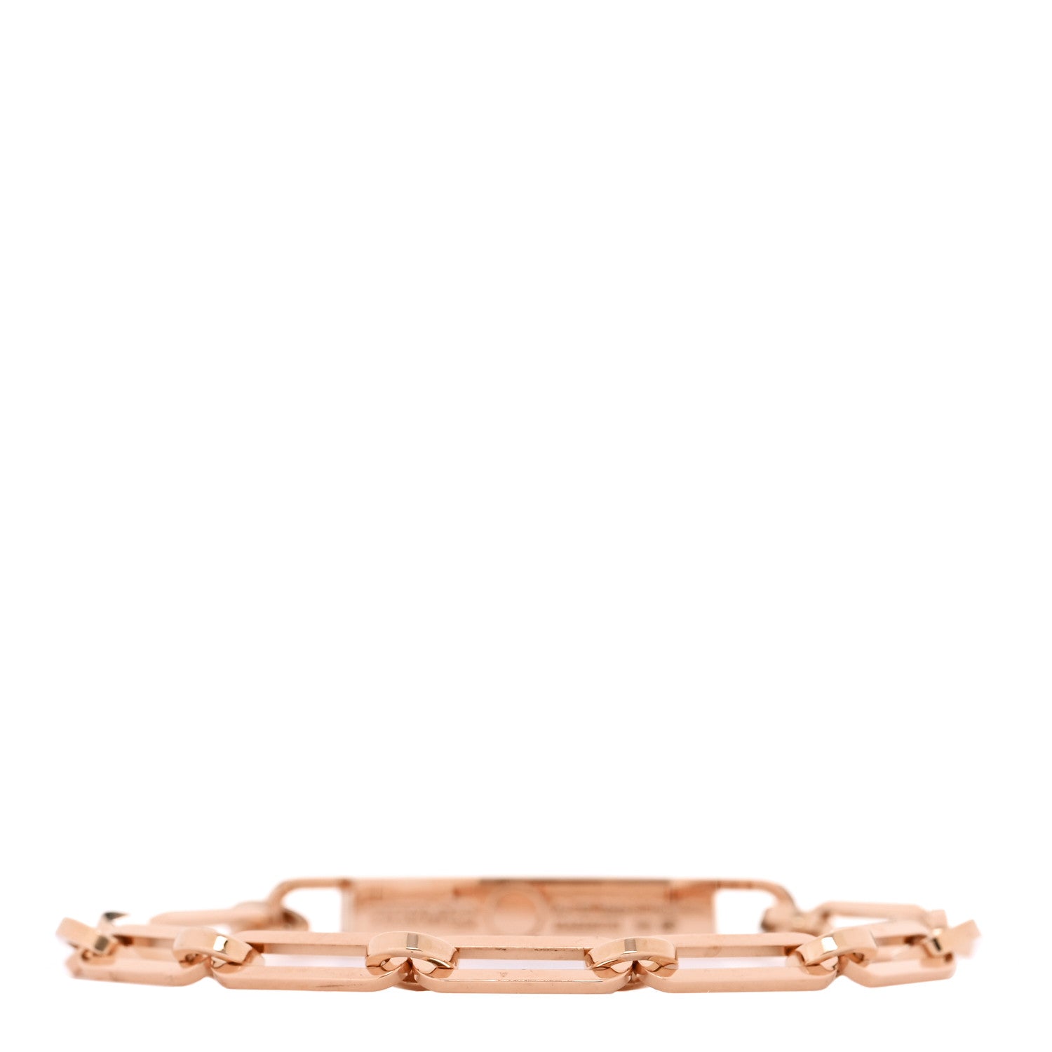 18K Rose Gold Diamond Pave PM Kelly Chaine Bracelet ST — view 2