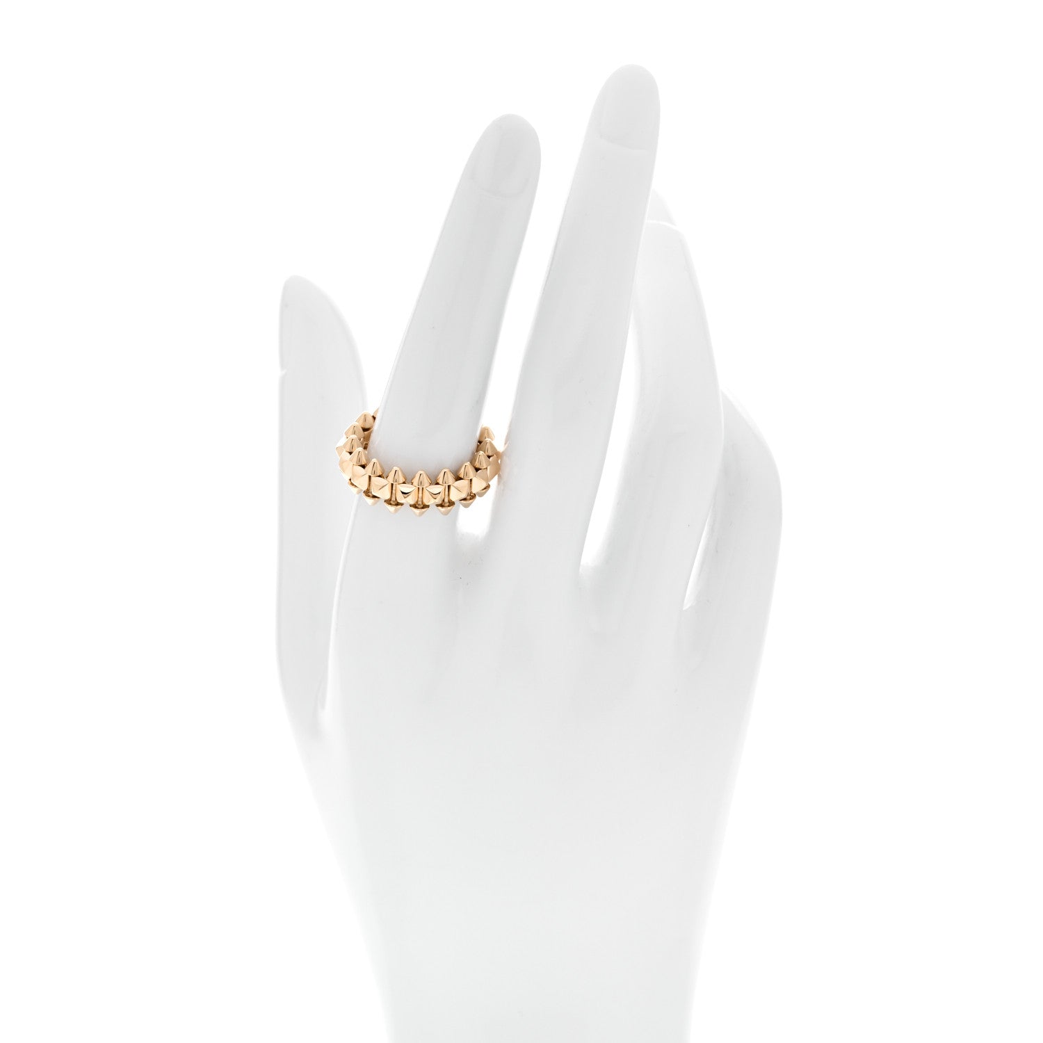 18K Yellow Gold MM Clash De Cartier Ring 54 7 — view 2