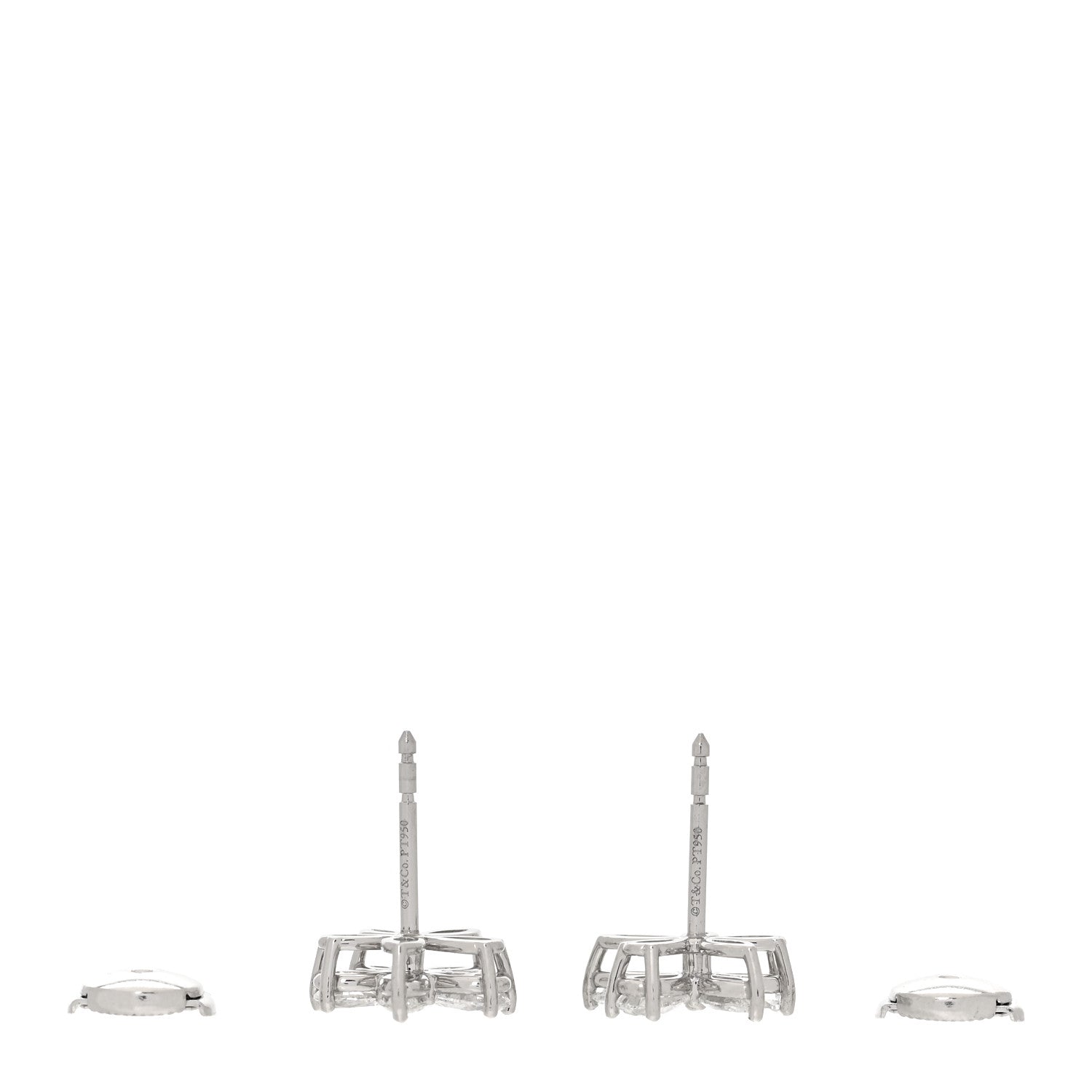 Platinum Diamond Large Victoria Mixed Cluster Earrings — view 3