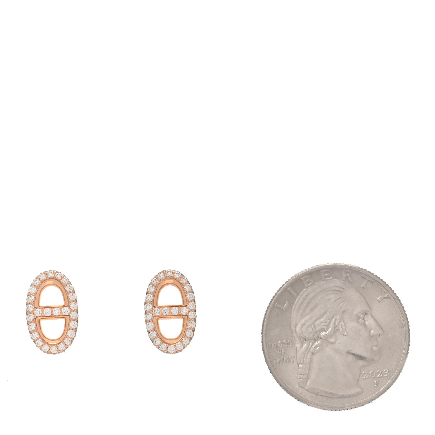 18K Rose Gold Diamond New Farandole Earrings — view 2