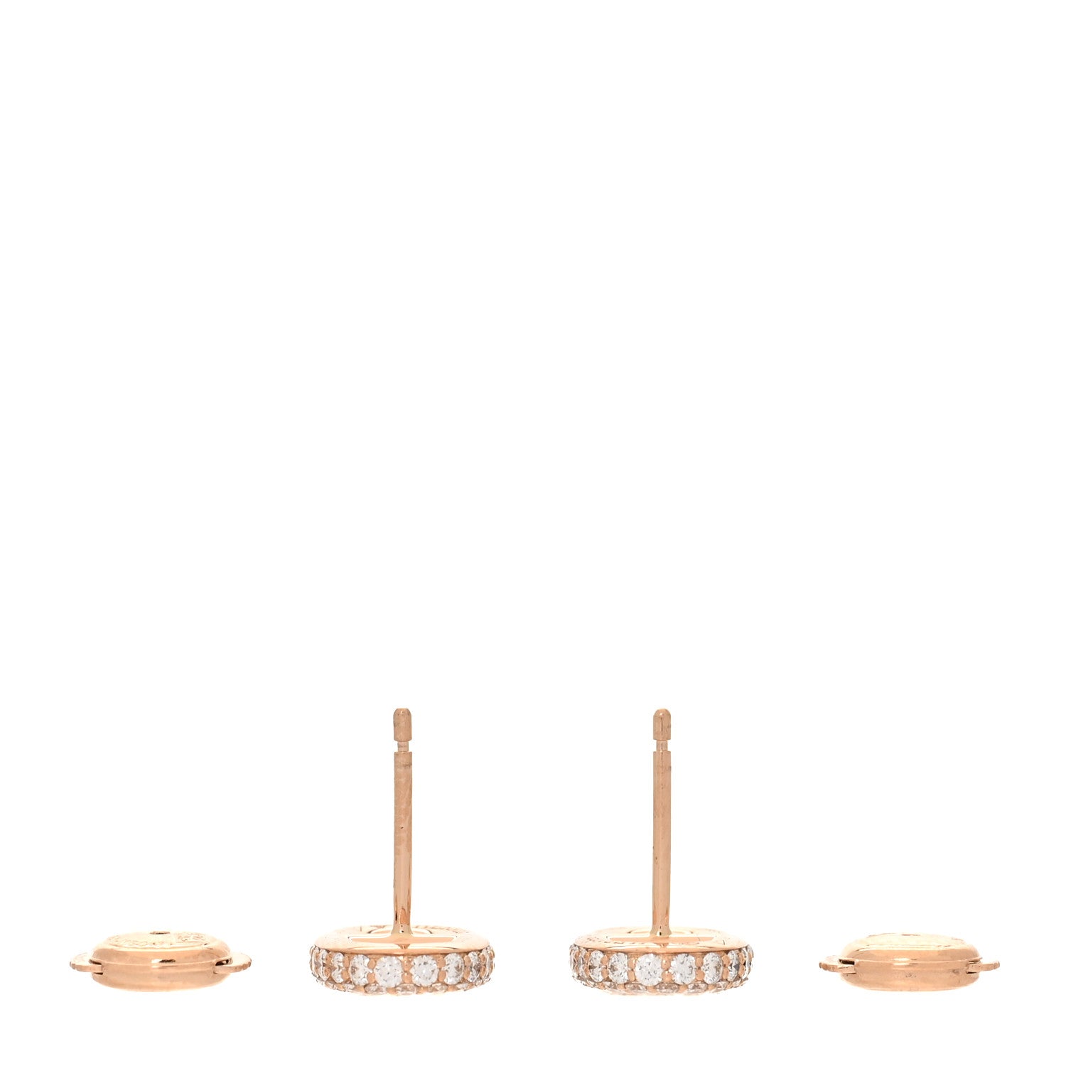18K Rose Gold Diamond New Farandole Earrings — view 3