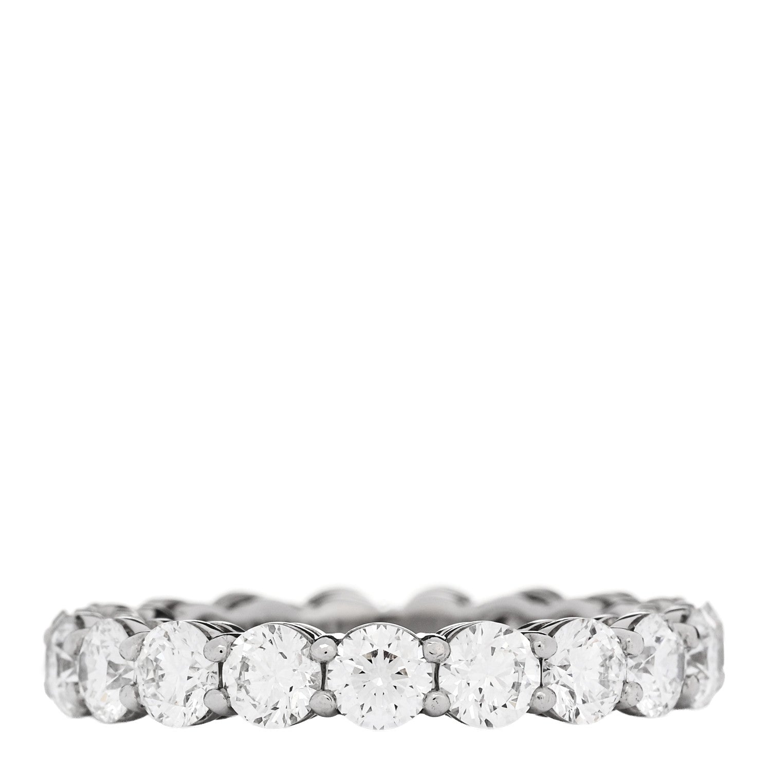 Platinum Diamond 3.7mm Embrace Eternity Band Ring 53 6.5