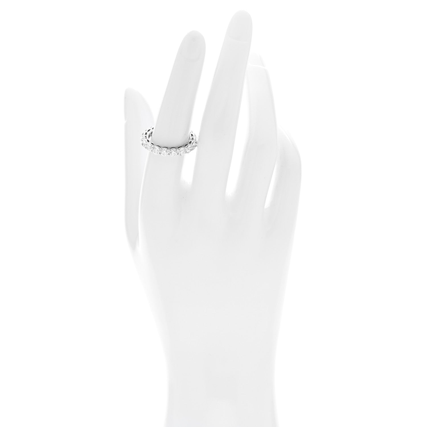 Platinum Diamond 3.7mm Embrace Eternity Band Ring 53 6.5 — view 2