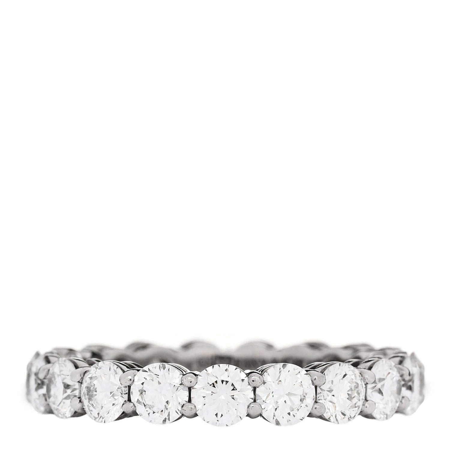 Platinum Diamond 3.7mm Embrace Eternity Band Ring 53 6.5 — view 3