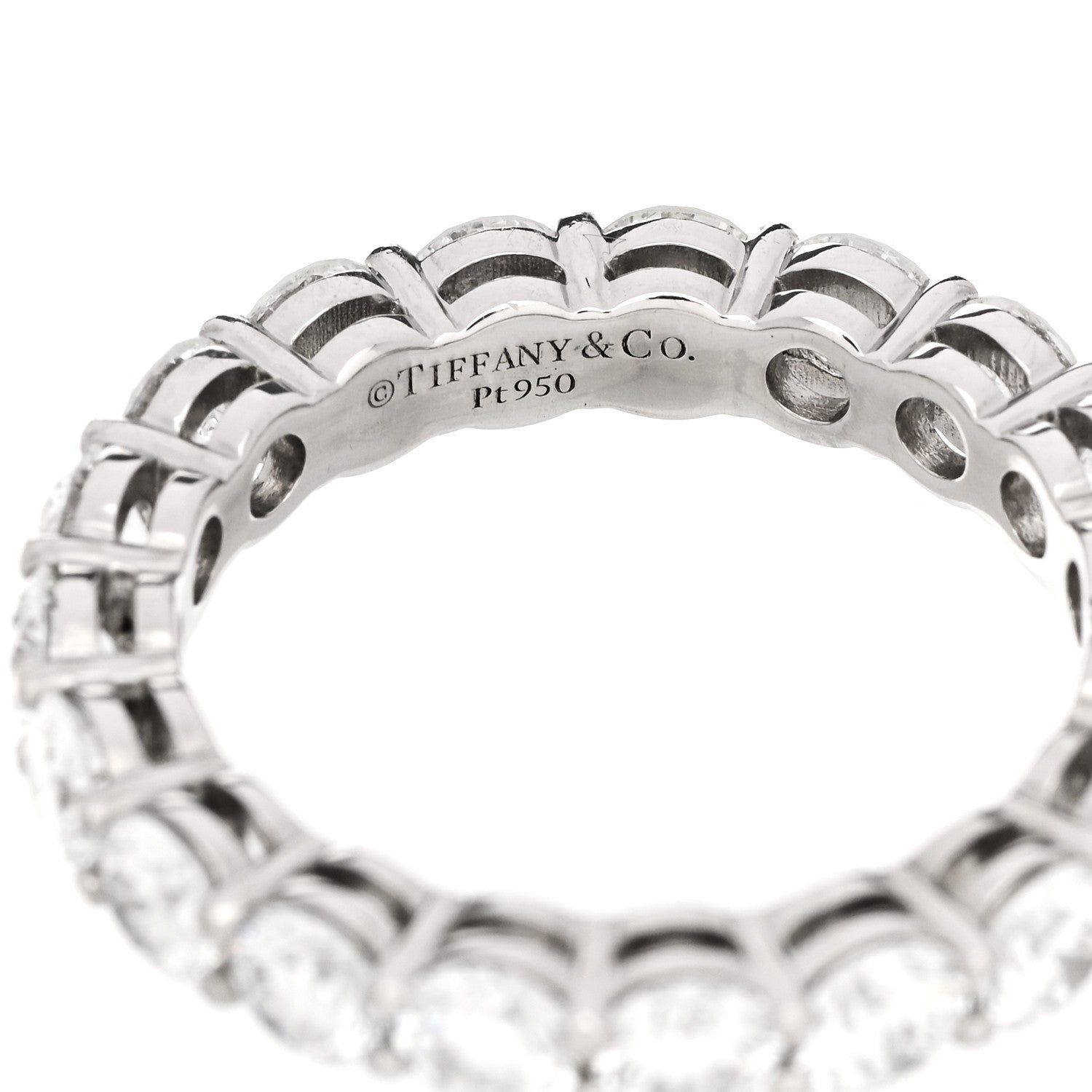 Platinum Diamond 3.7mm Embrace Eternity Band Ring 53 6.5 — view 4