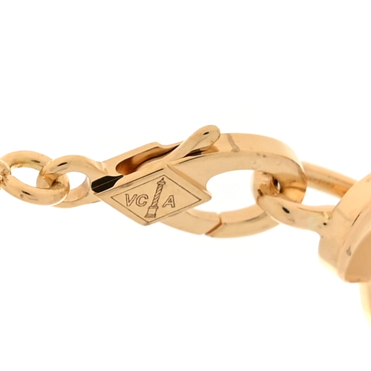 18K Yellow Gold Diamond Frivole 9 Flowers Necklace — view 4