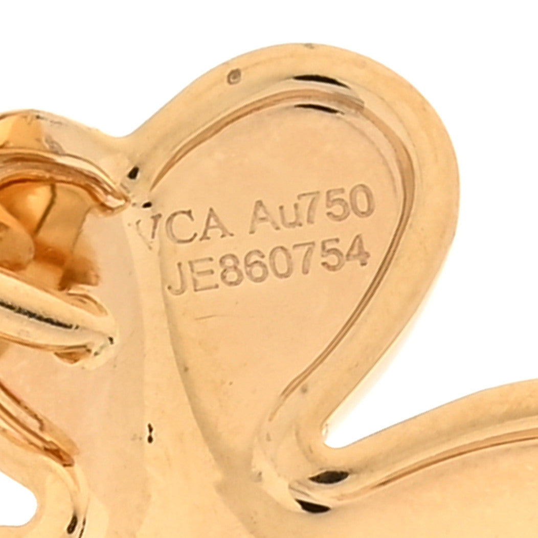 18K Yellow Gold Diamond Frivole 9 Flowers Necklace — view 5