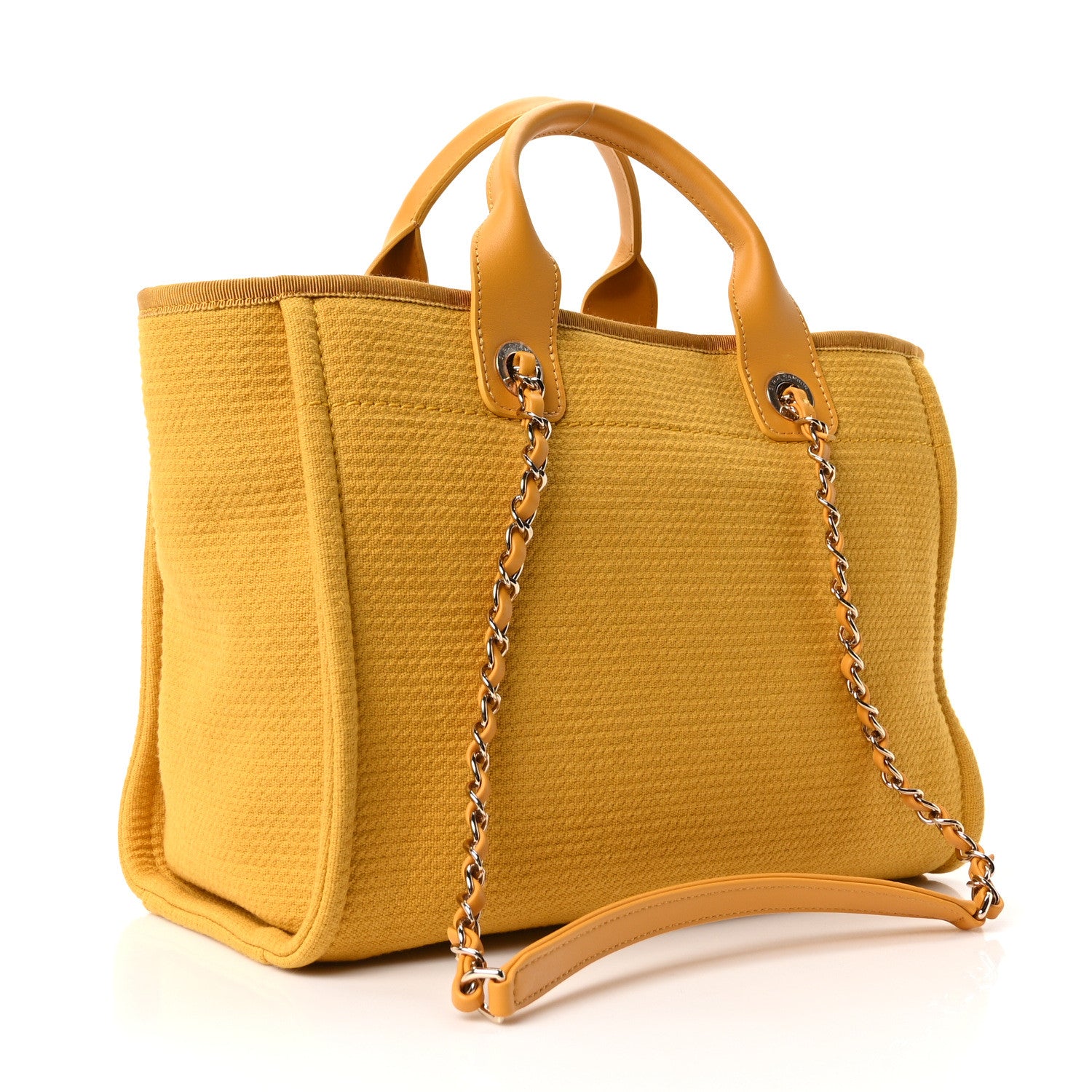 Mixed Fibers Small Deauville Tote Yellow — view 4