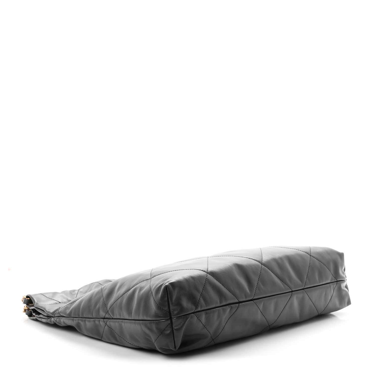 Shiny Calfskin Quilted Chanel 22 Dark Grey — view 5