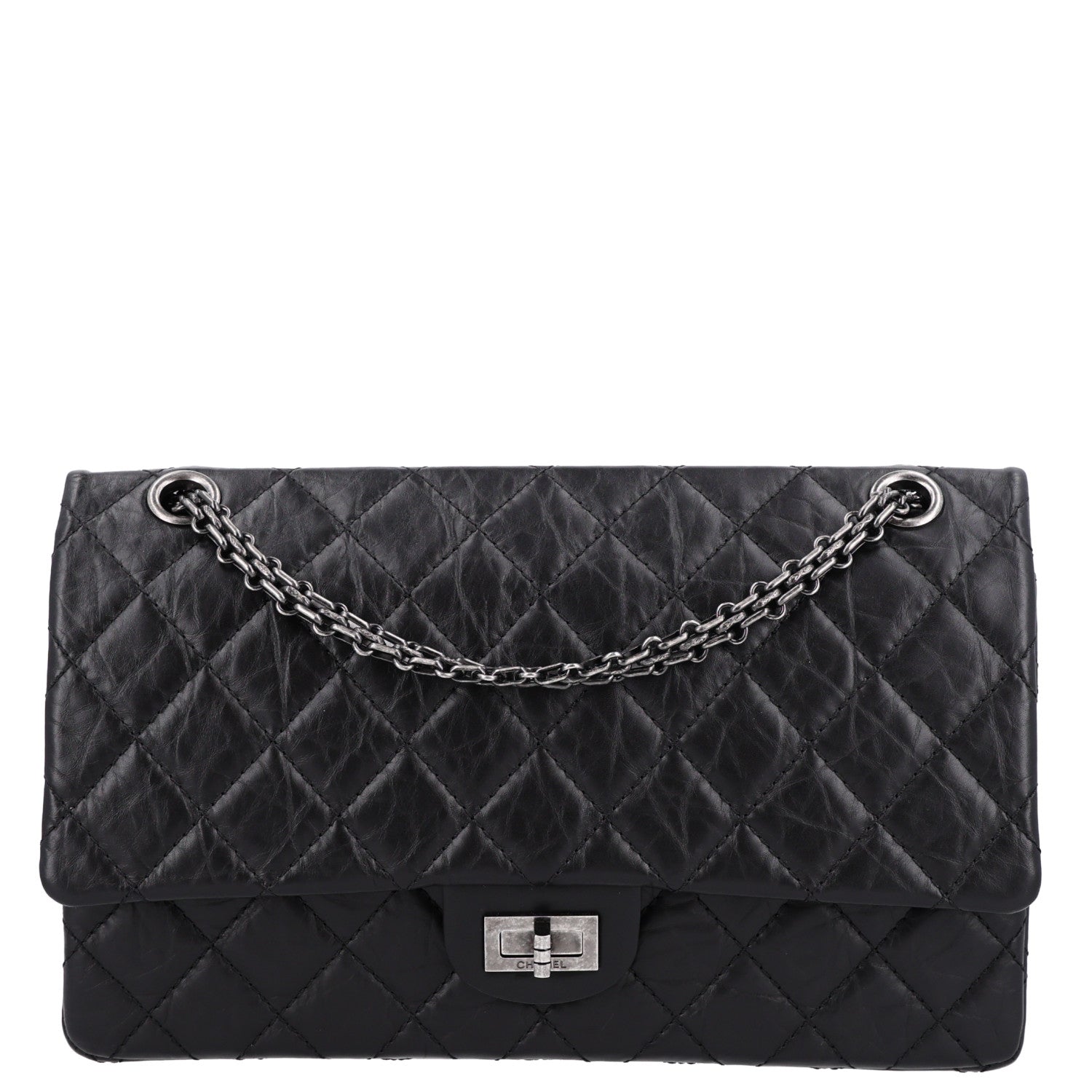 Aged Calfskin Quilted 2.55 Reissue 226 Flap Black — view 1
