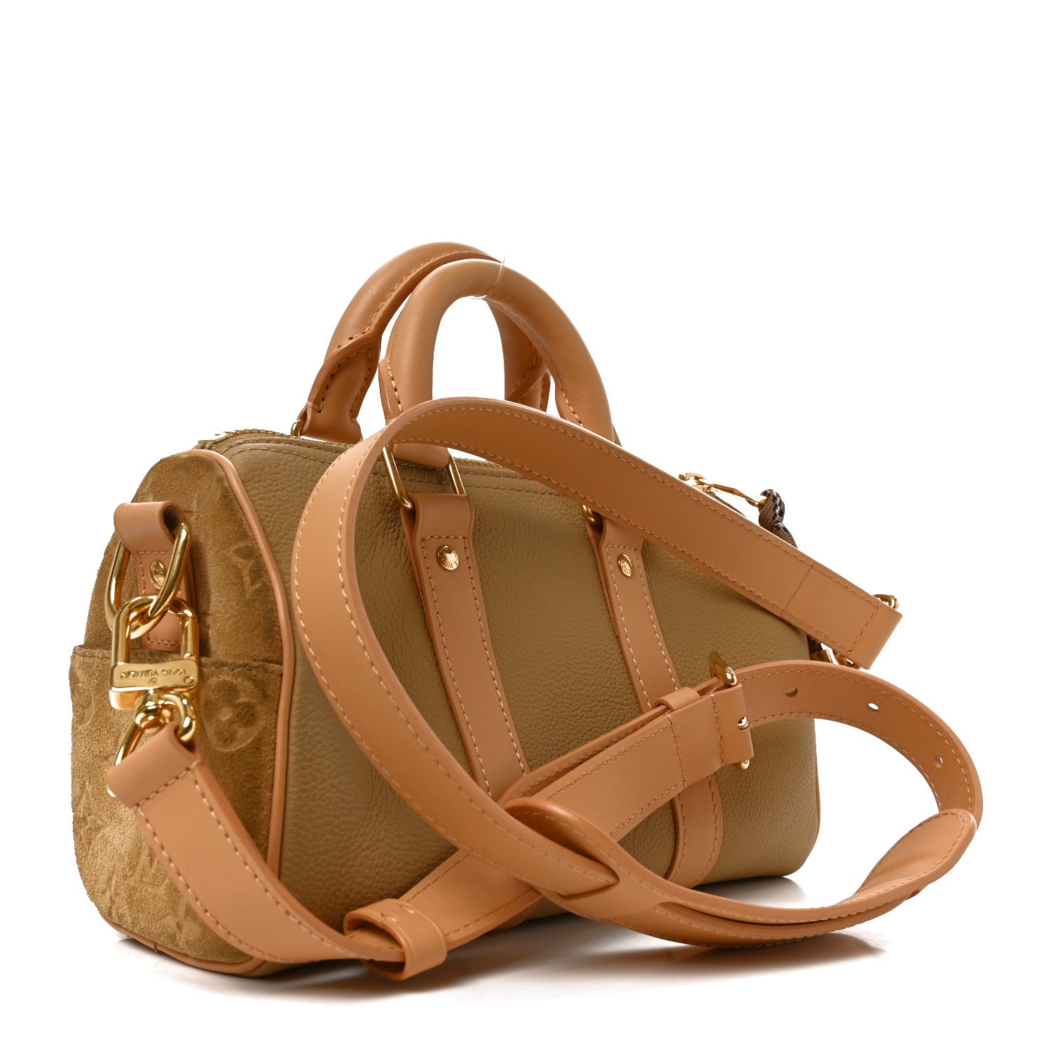 Taurillon Suede Monogram Cargo Keepall Bandouliere 25 — view 3