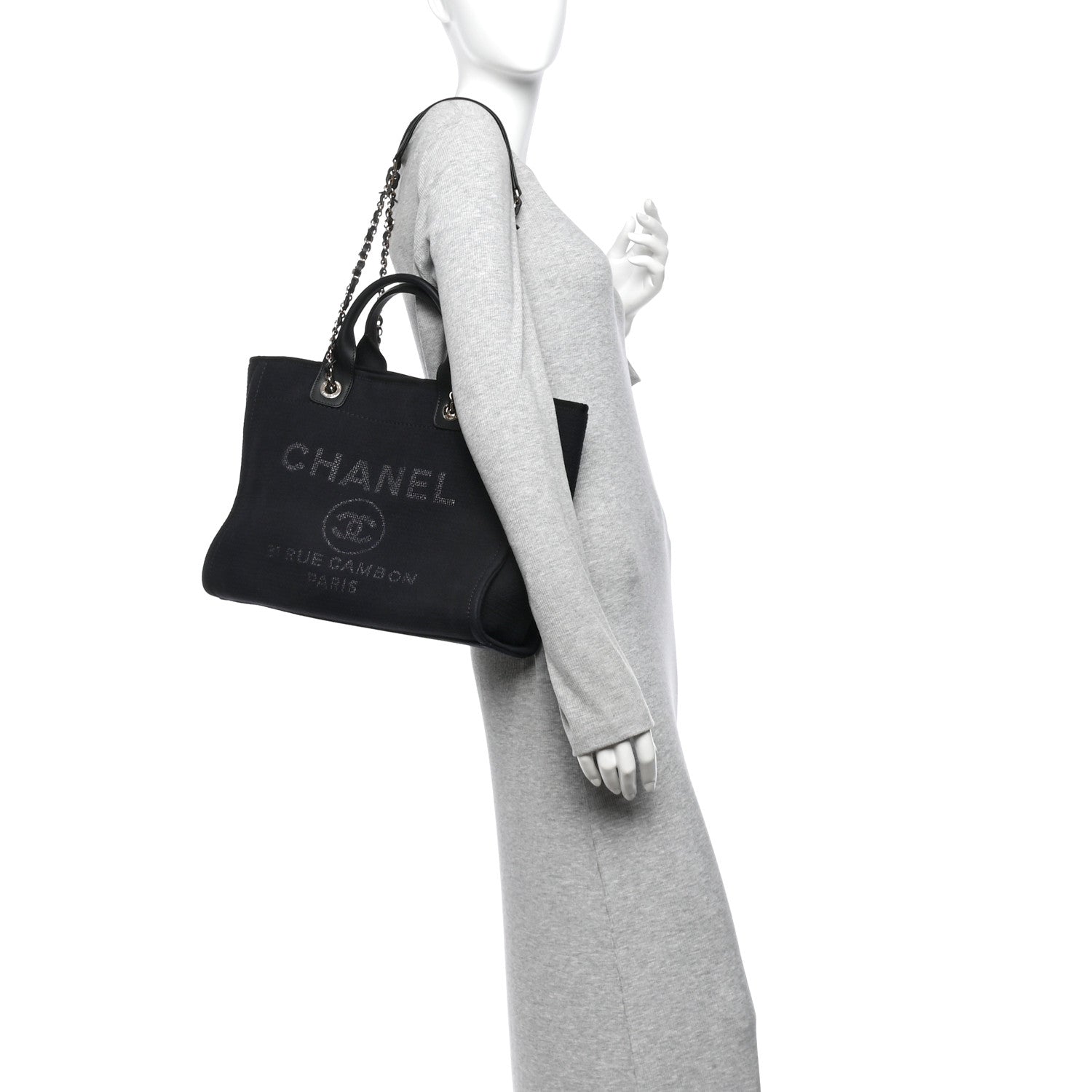 Mixed Fibers Small Deauville Tote Black — view 2
