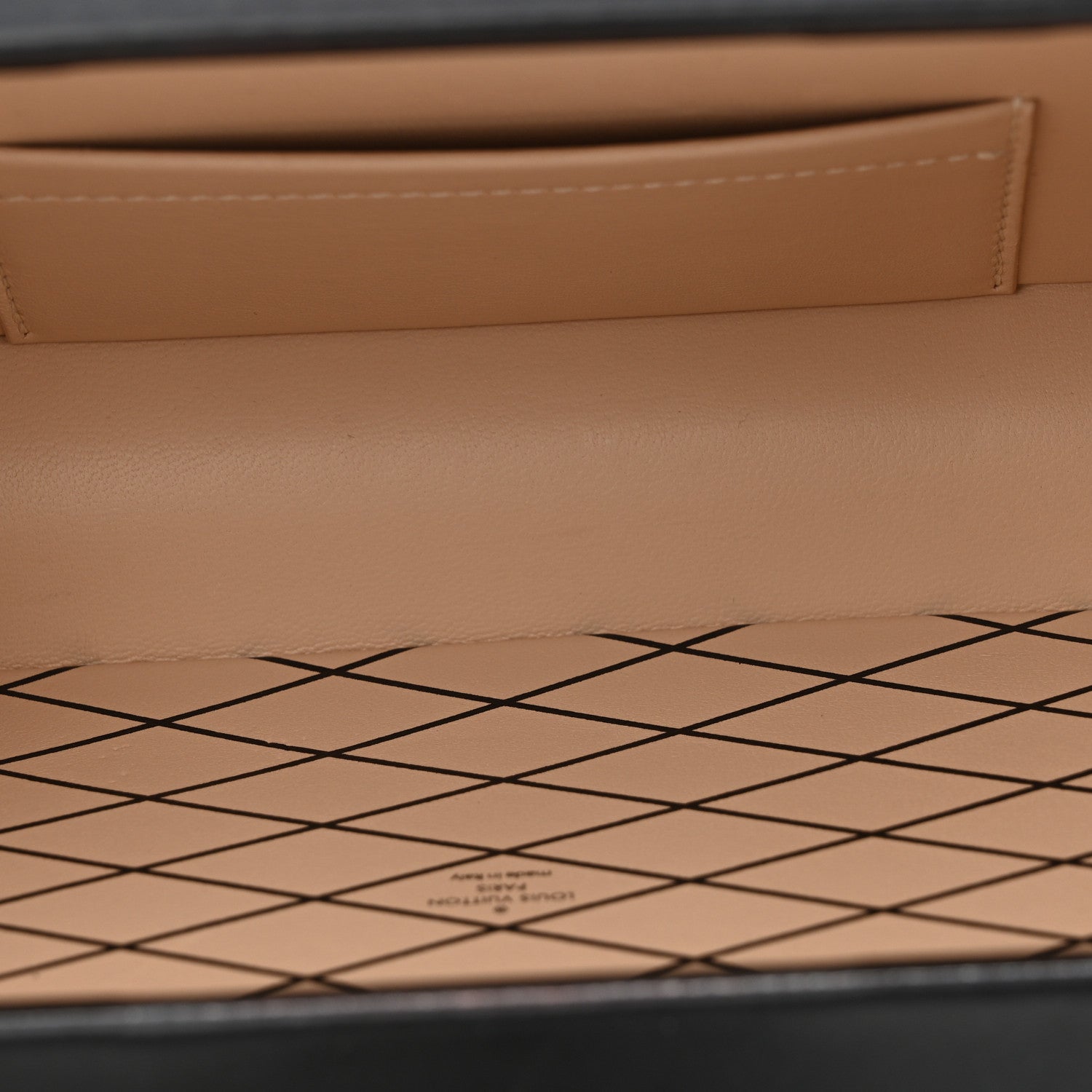 Calfskin Suede Snkeskin Petite Malle Black — view 5