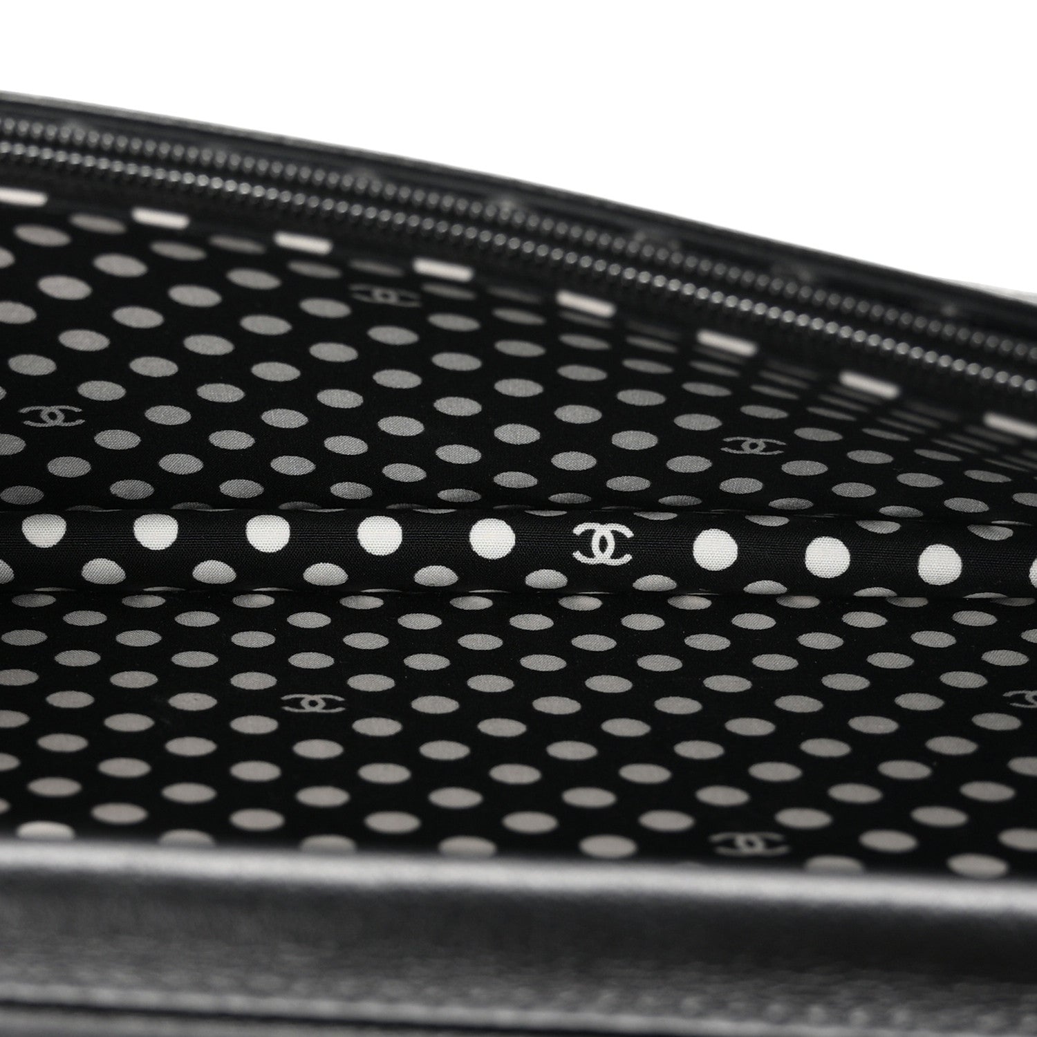Lambskin Quilted Pearl CC Flap Clutch Black — view 5