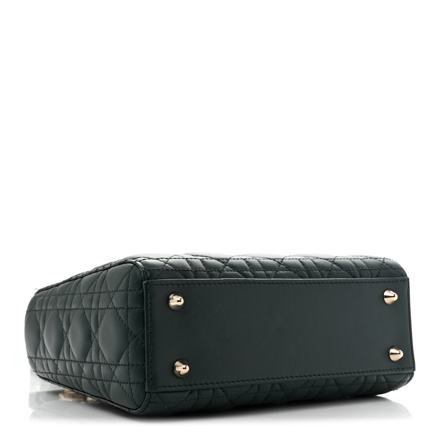 Lambskin Cannage Small My ABCDior Lady Dior Dark Green — view 4