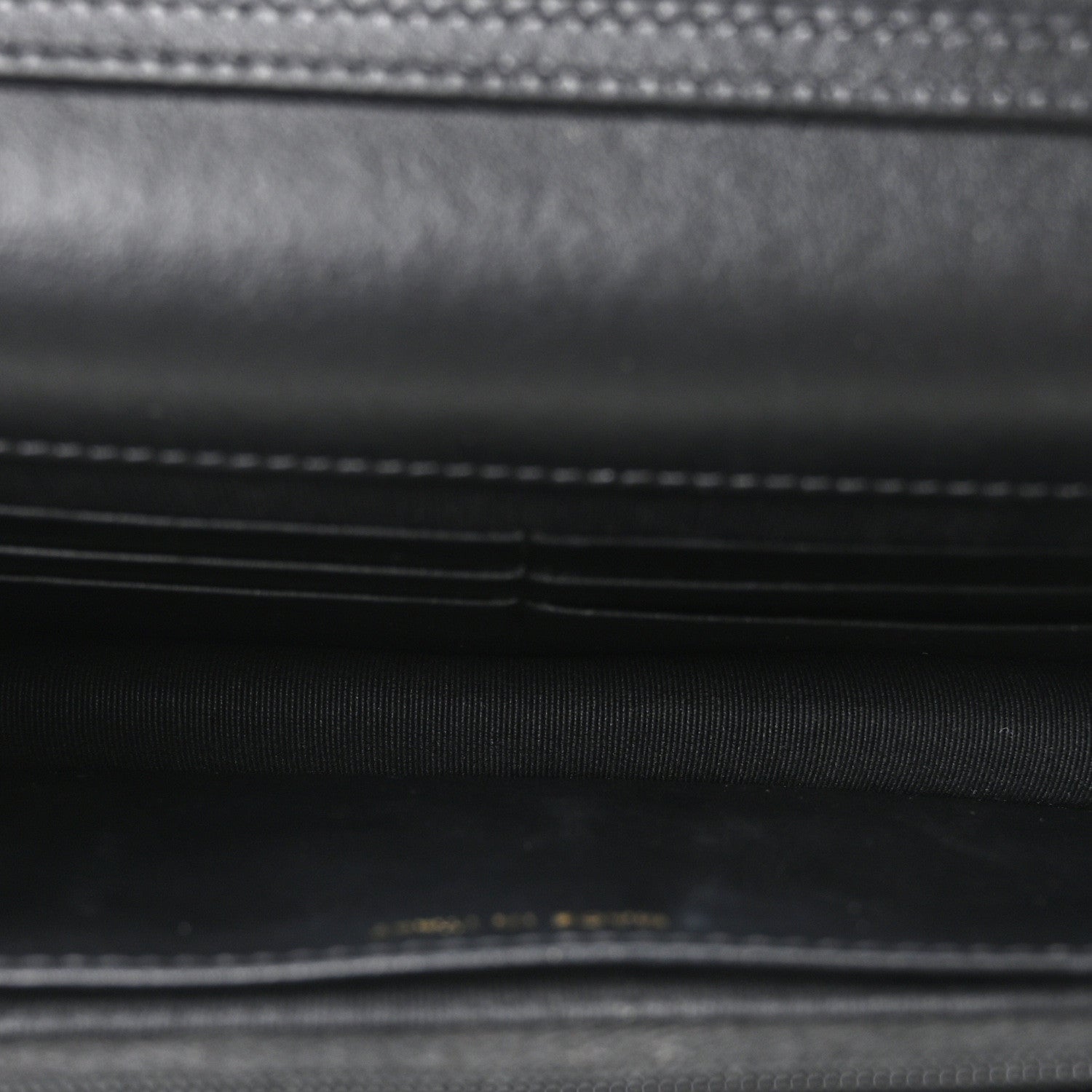 Caviar Quilted Camellia Wallet On Chain WOC Black — view 5