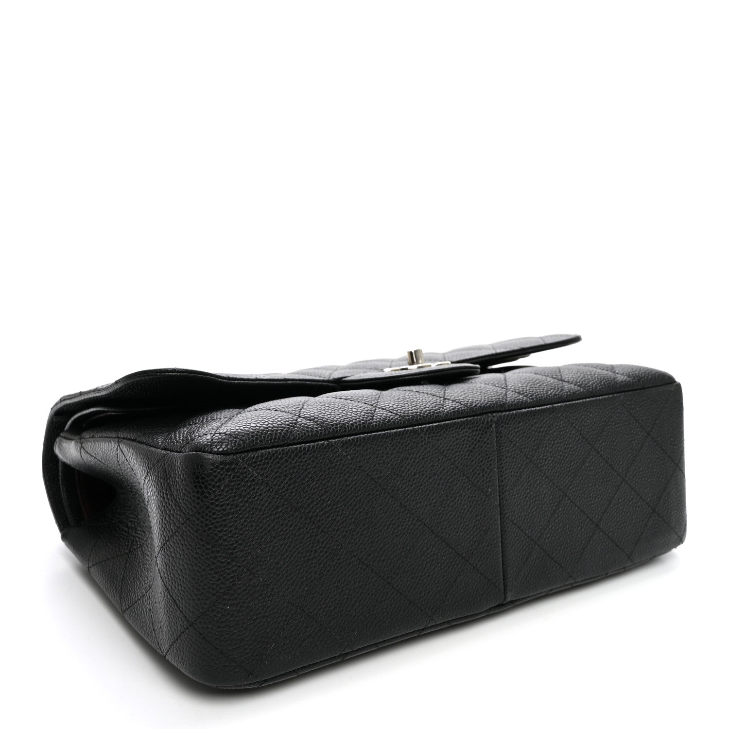 Caviar Quilted Jumbo Double Flap Black — view 4