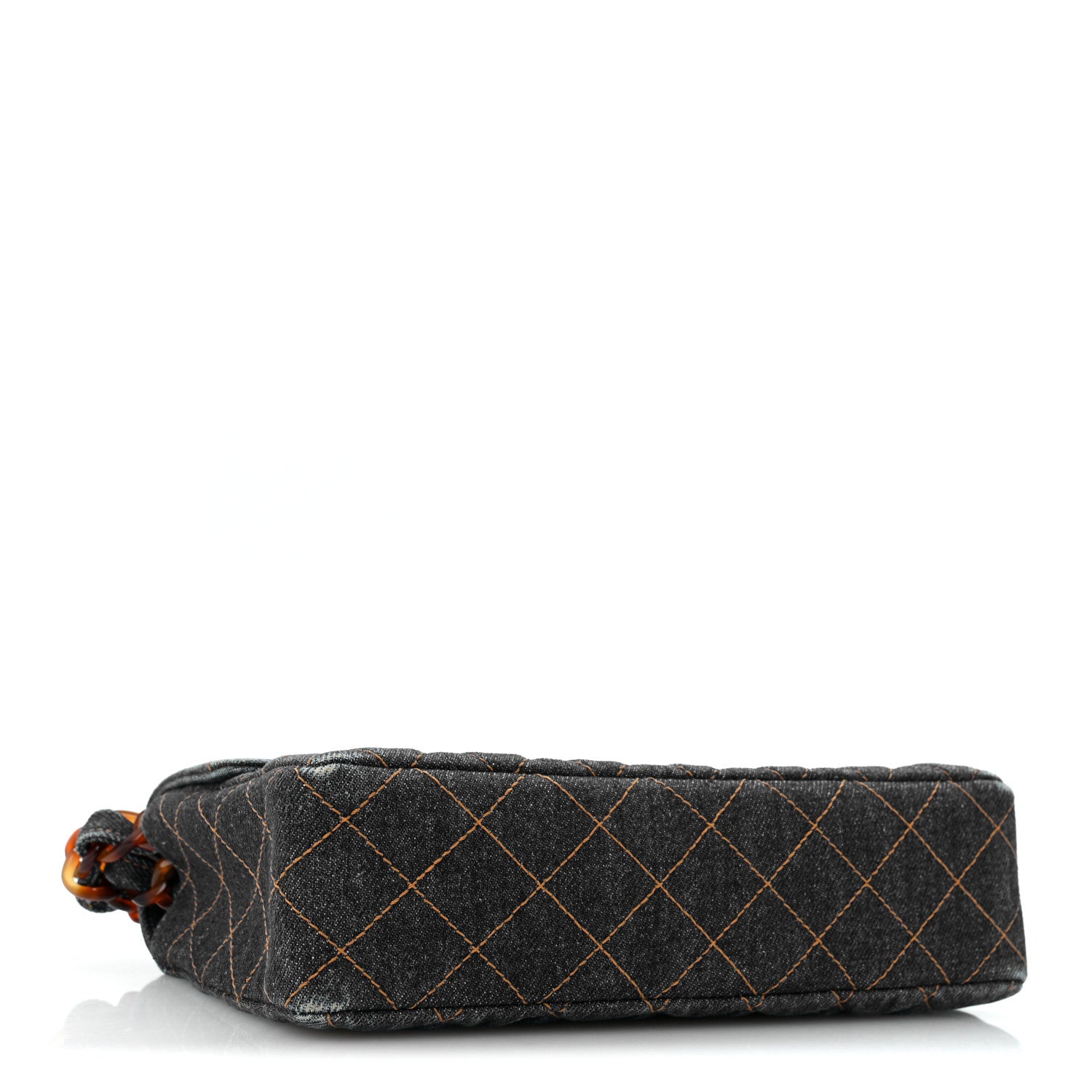 Denim Quilted Tortoise Single Flap Blue — view 4