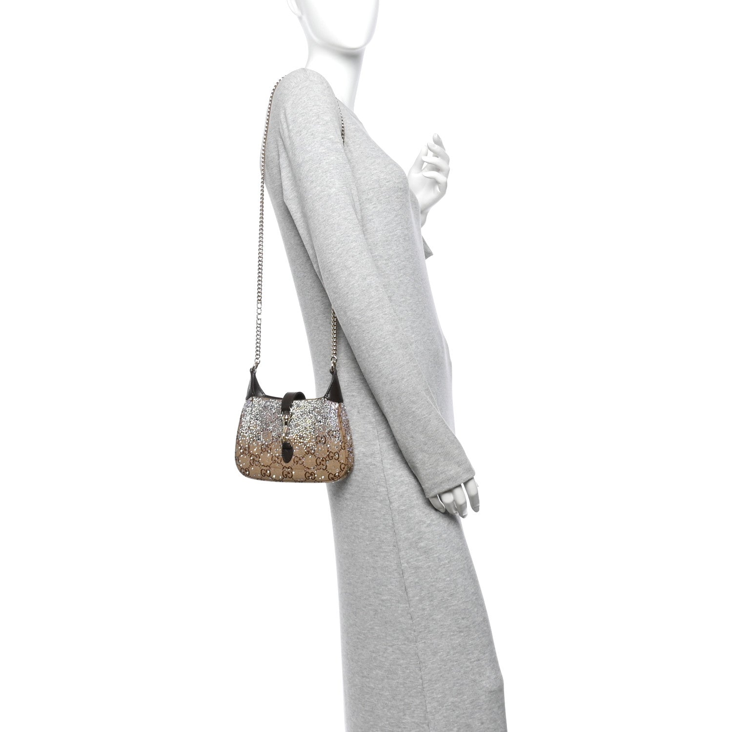 Monogram Crystal Mini Jackie Notte Bag Camel Ebony — view 2