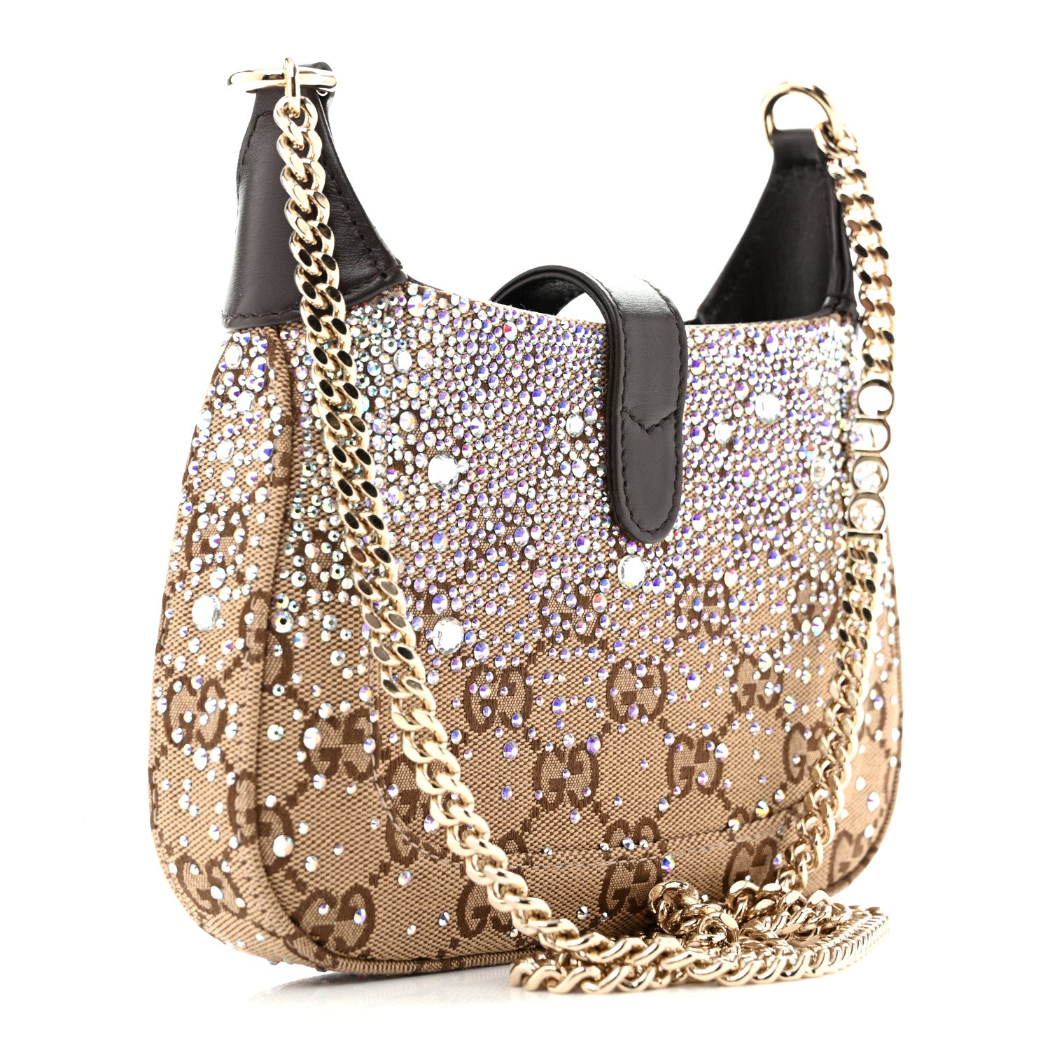 Monogram Crystal Mini Jackie Notte Bag Camel Ebony — view 3
