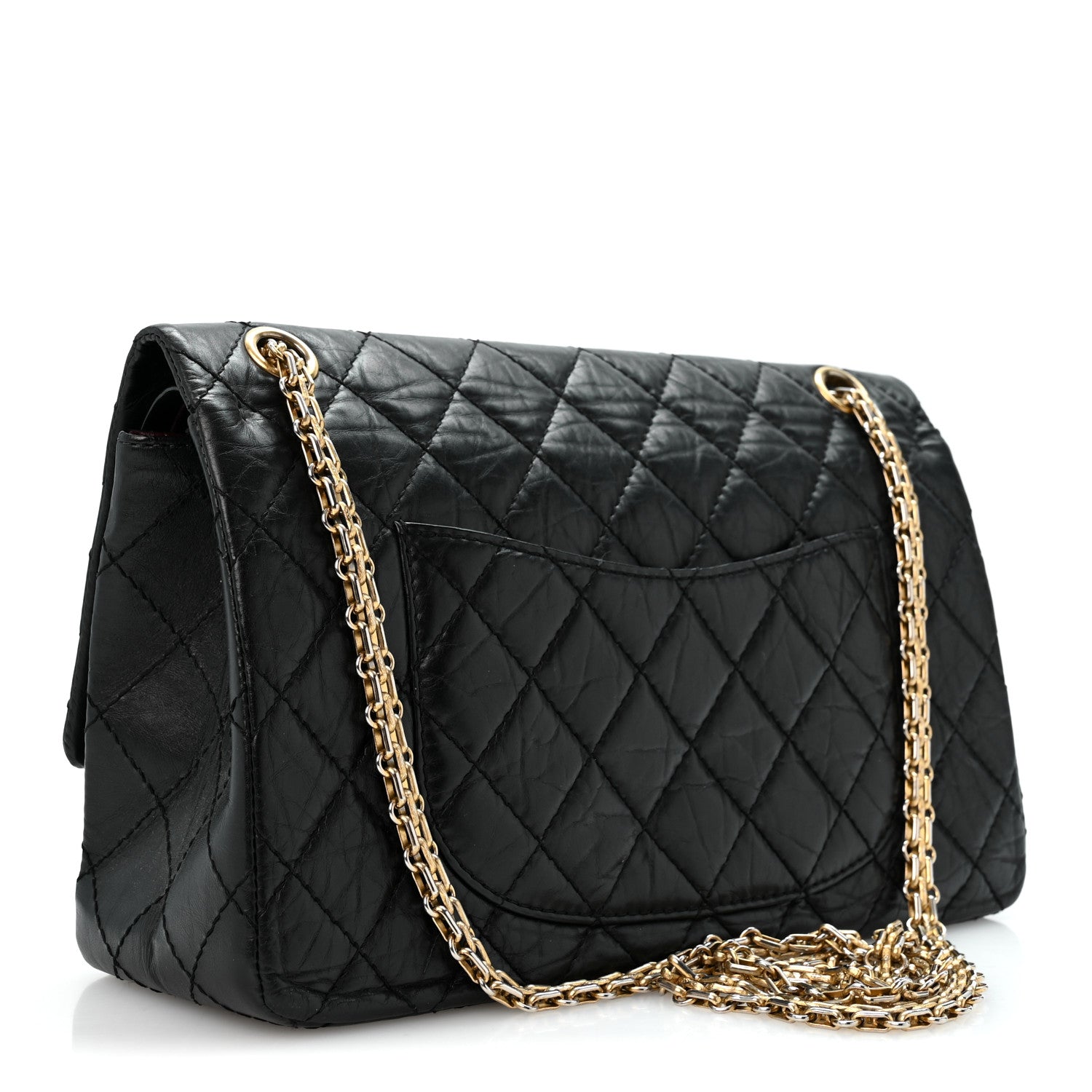 Aged Calfskin Quilted 2.55 Reissue 226 Flap Black — view 3