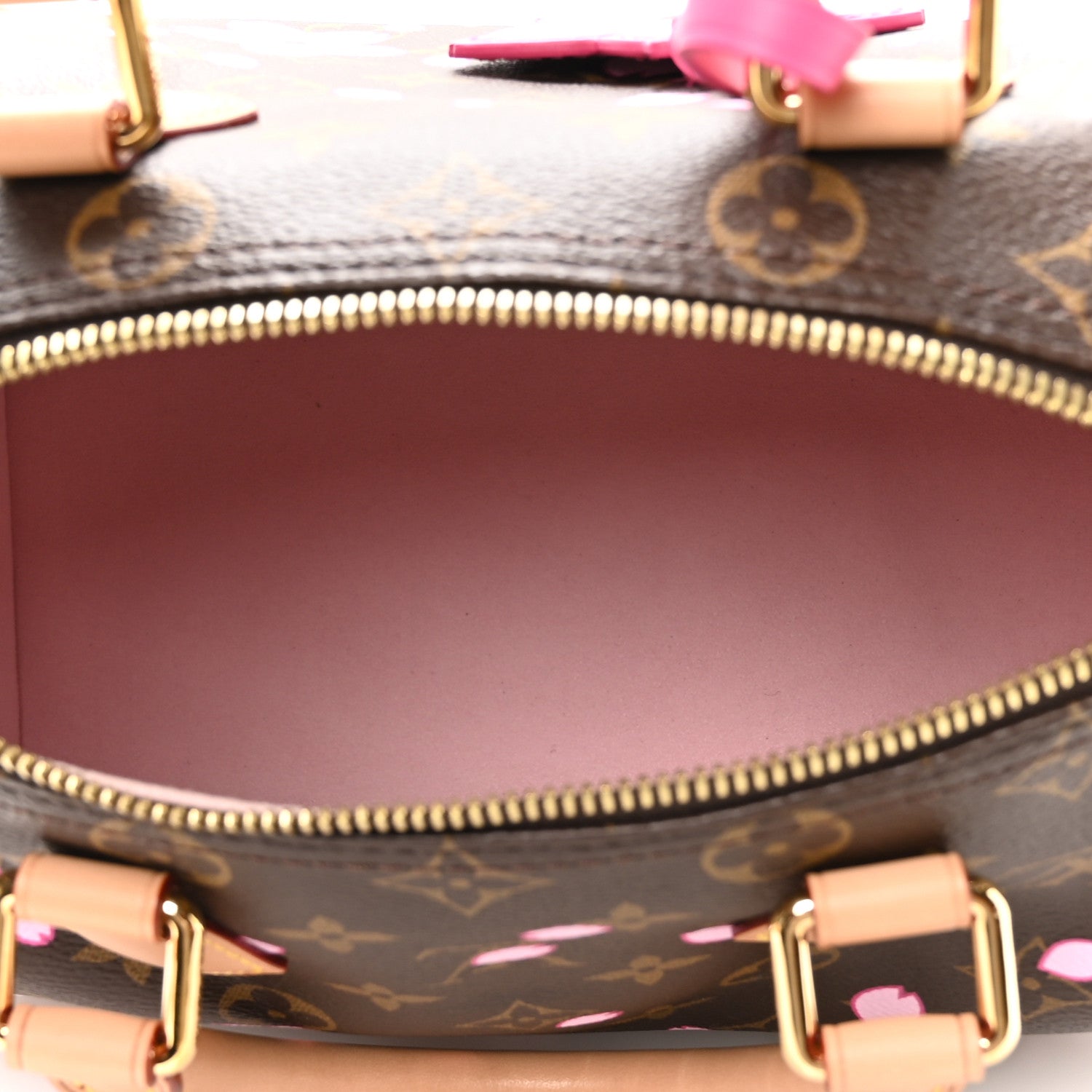 LV X TM Monogram Cherry Blossom Speedy Bandouliere 25 Sakura Brown — view 5