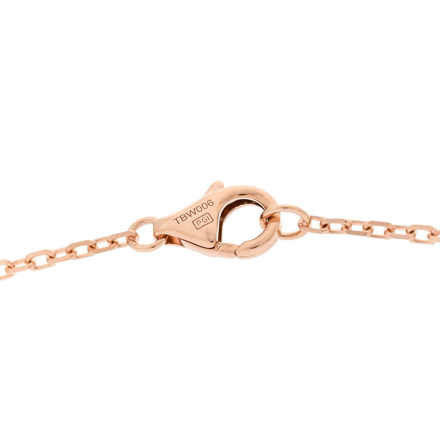 18K Pink Gold Diamond Interlocking LOVE Paved Necklace — view 5