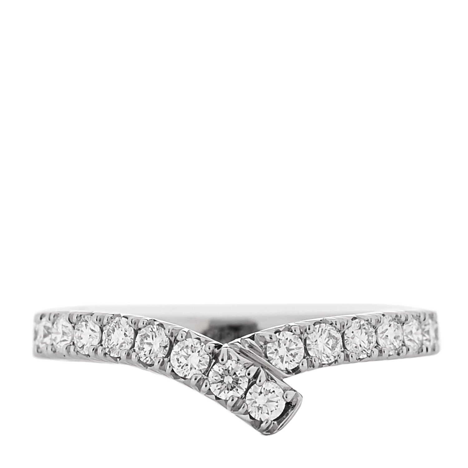 Platinum Diamond Ribbon Wedding Band Ring 49 4.75