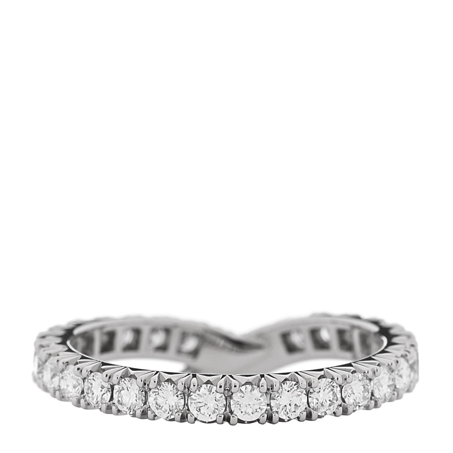 Platinum Diamond Ribbon Wedding Band Ring 49 4.75 — view 3
