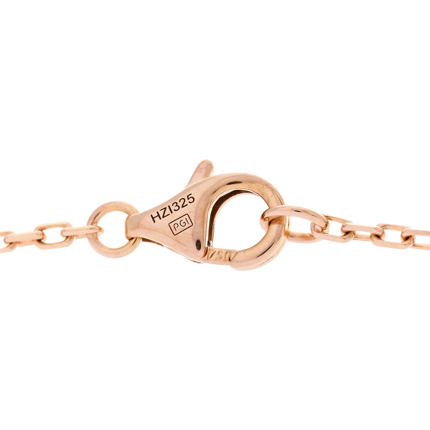 18K Pink Gold Diamond Interlocking LOVE Paved Necklace — view 4
