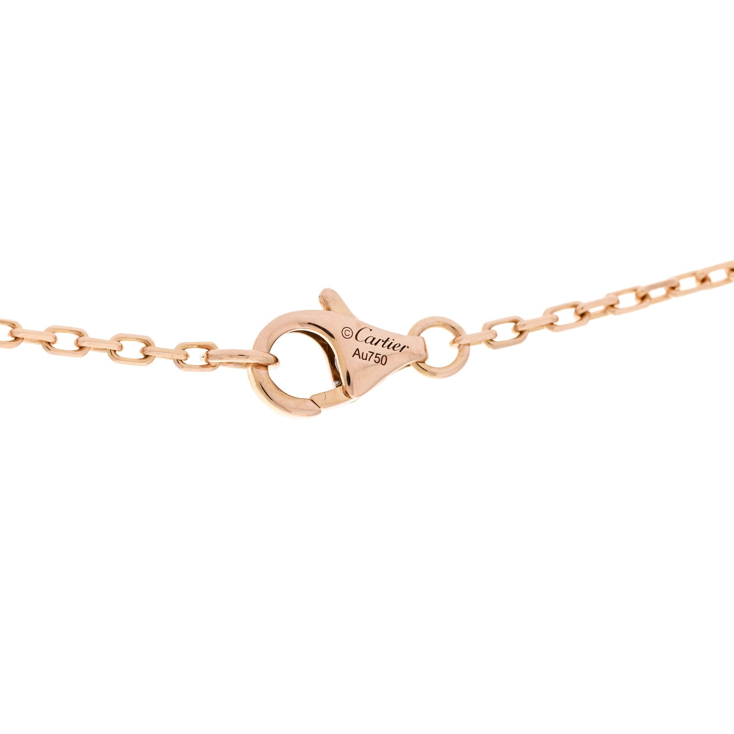 18K Pink Gold Diamond Interlocking LOVE Paved Necklace — view 5
