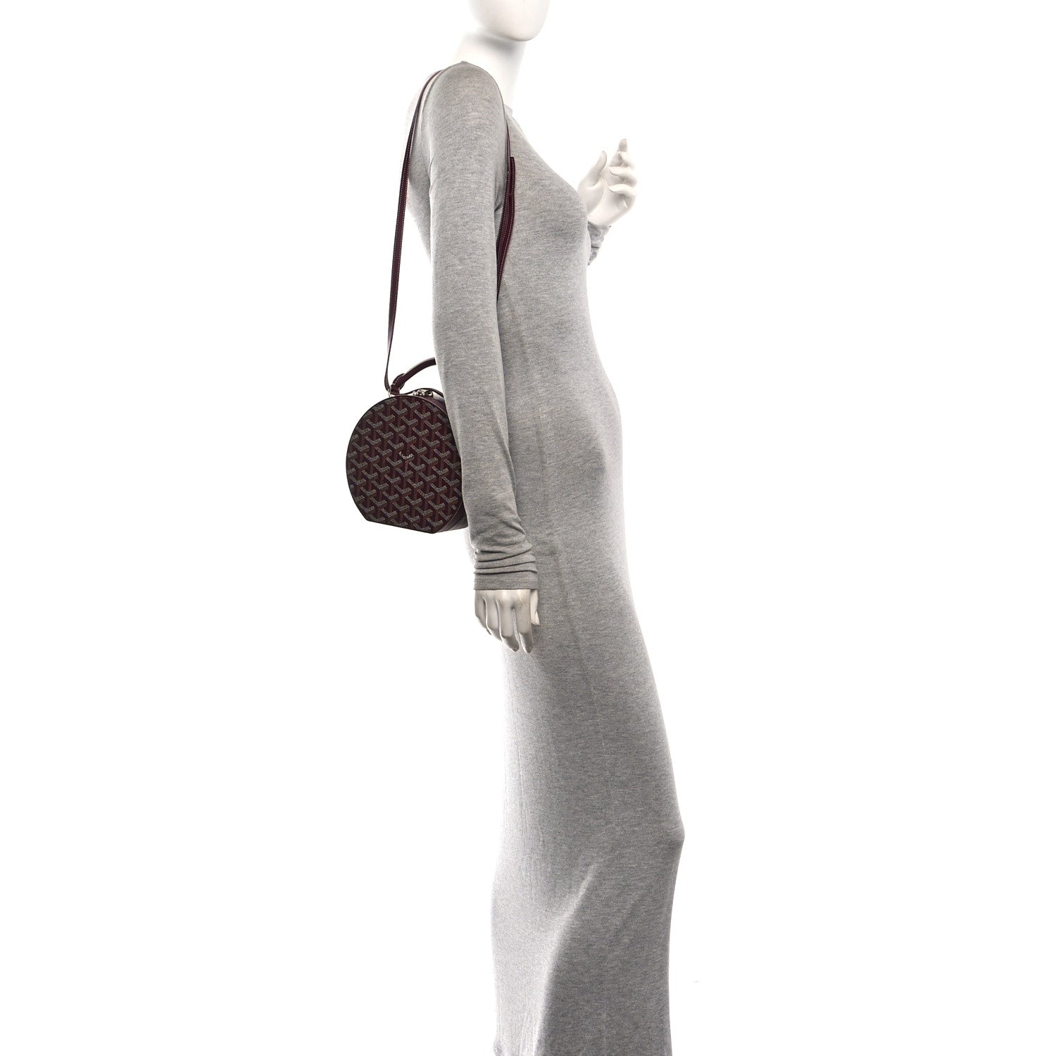 Goyardine Alto Hatbox Burgundy — view 2