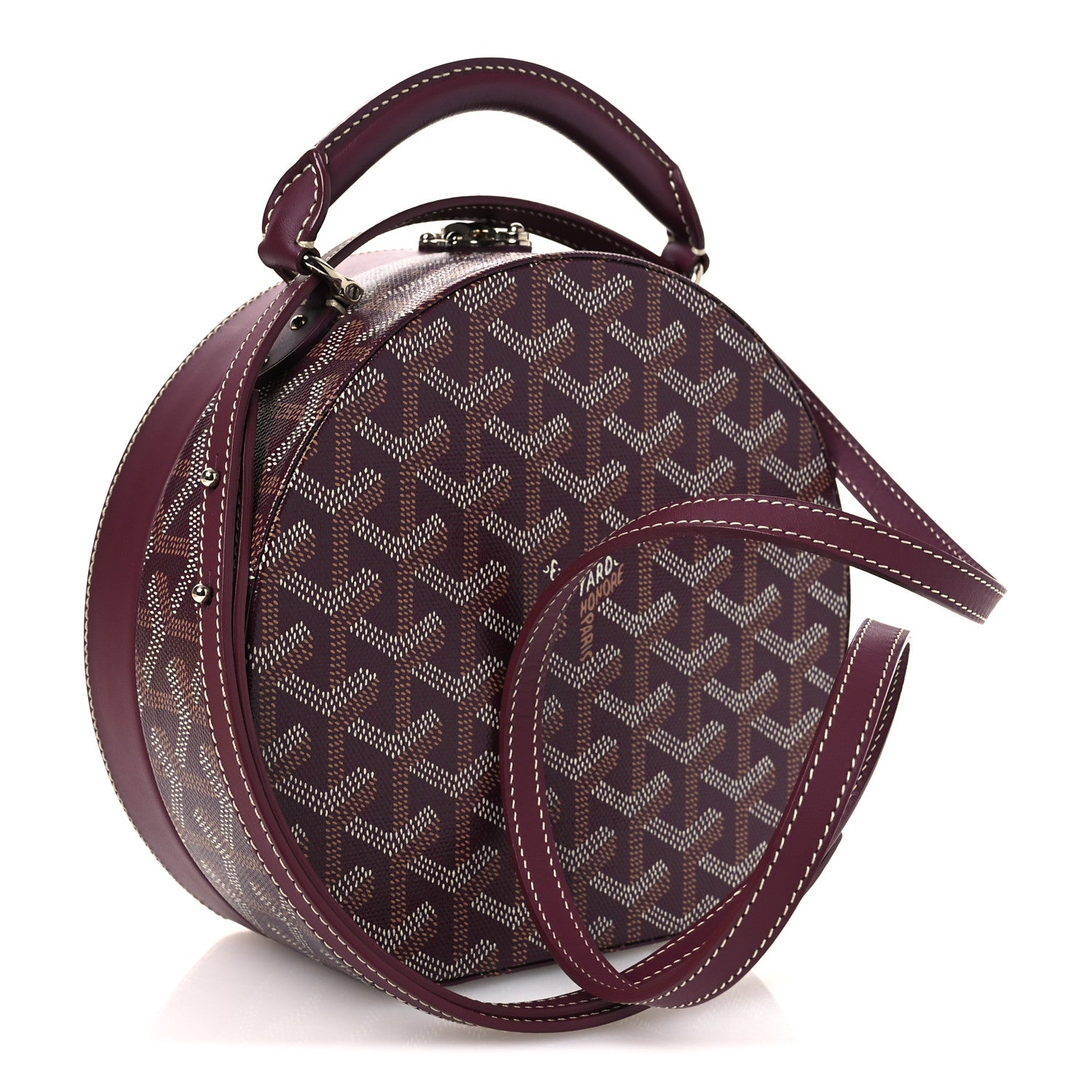 Goyardine Alto Hatbox Burgundy — view 3
