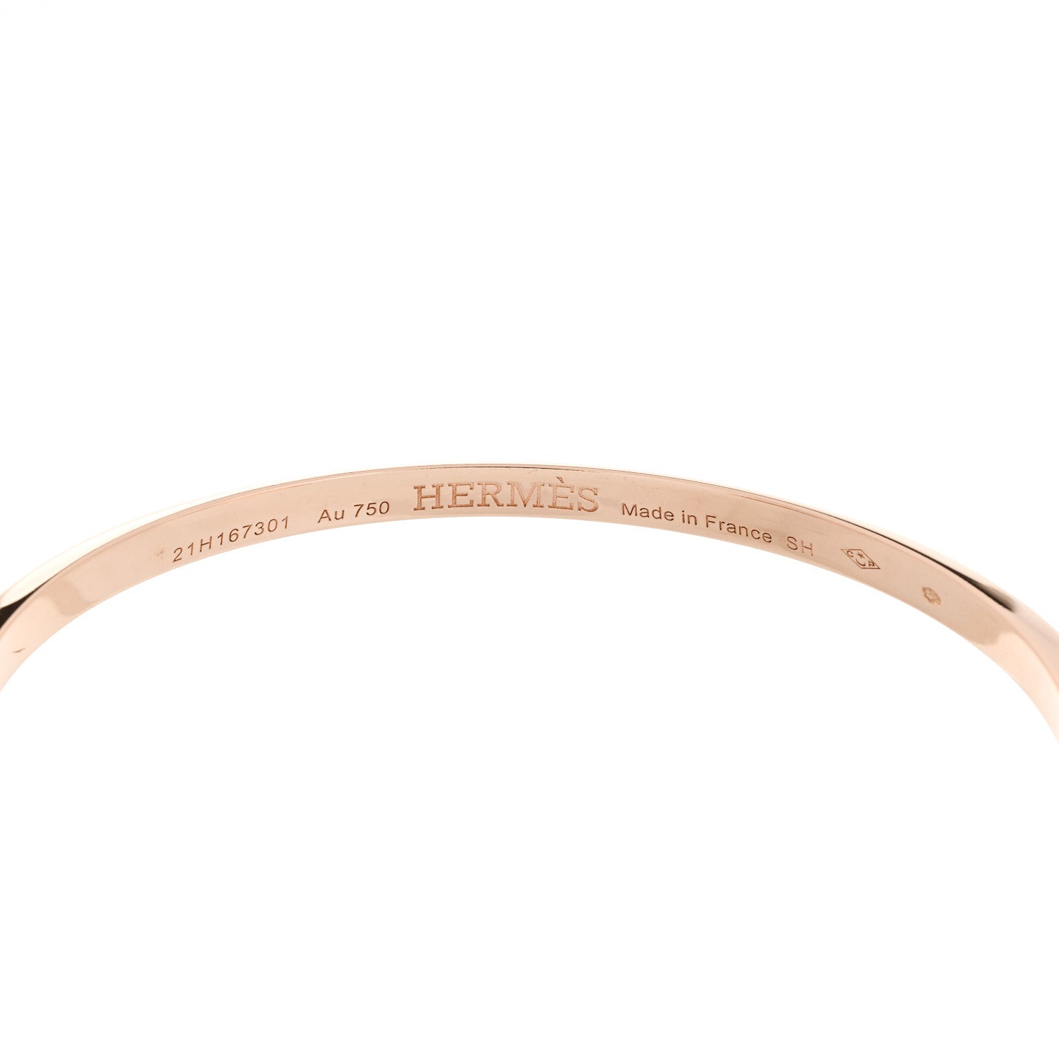 18K Rose Gold PM Clou de Forge Cuff Bracelet SH — view 3