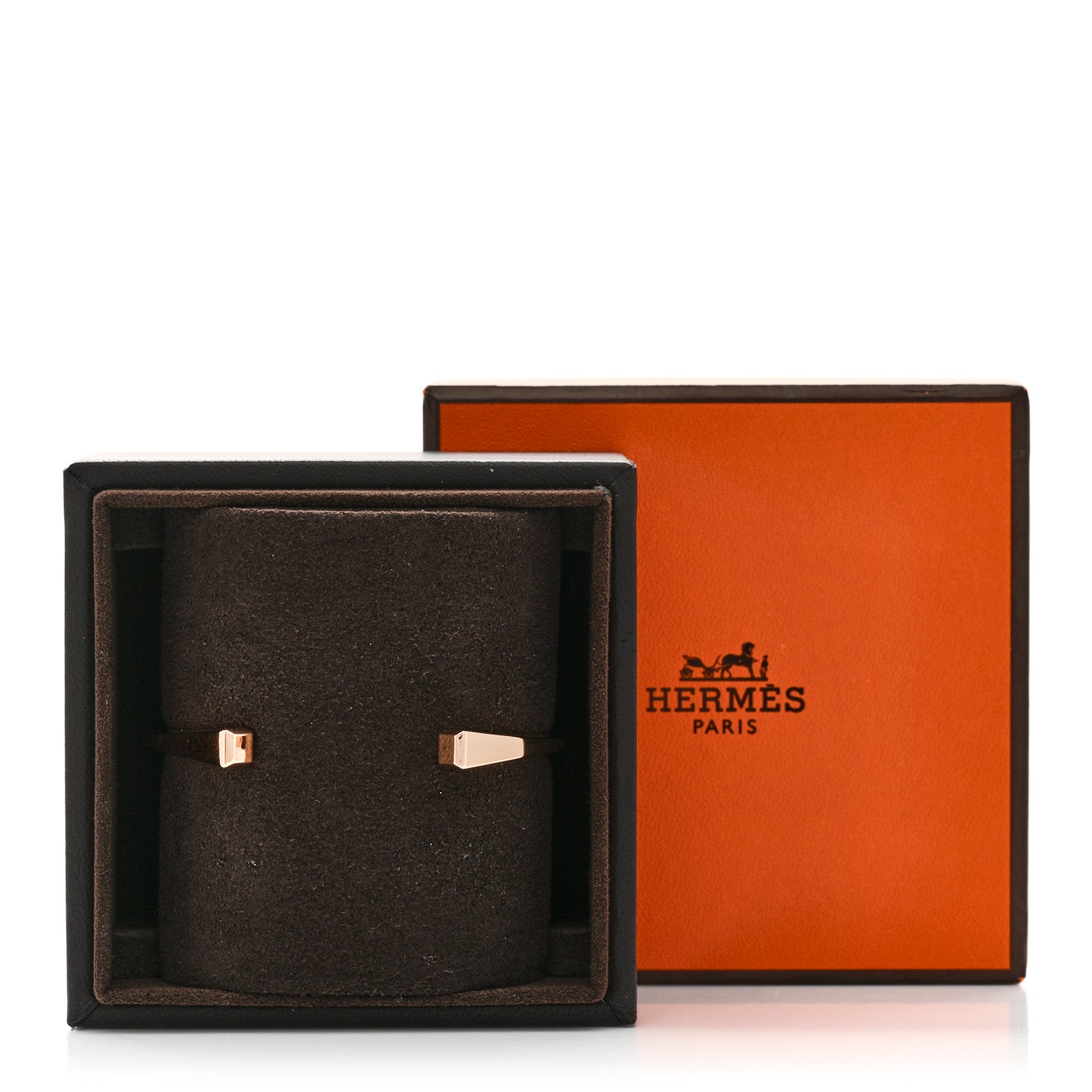 18K Rose Gold PM Clou de Forge Cuff Bracelet SH — view 4