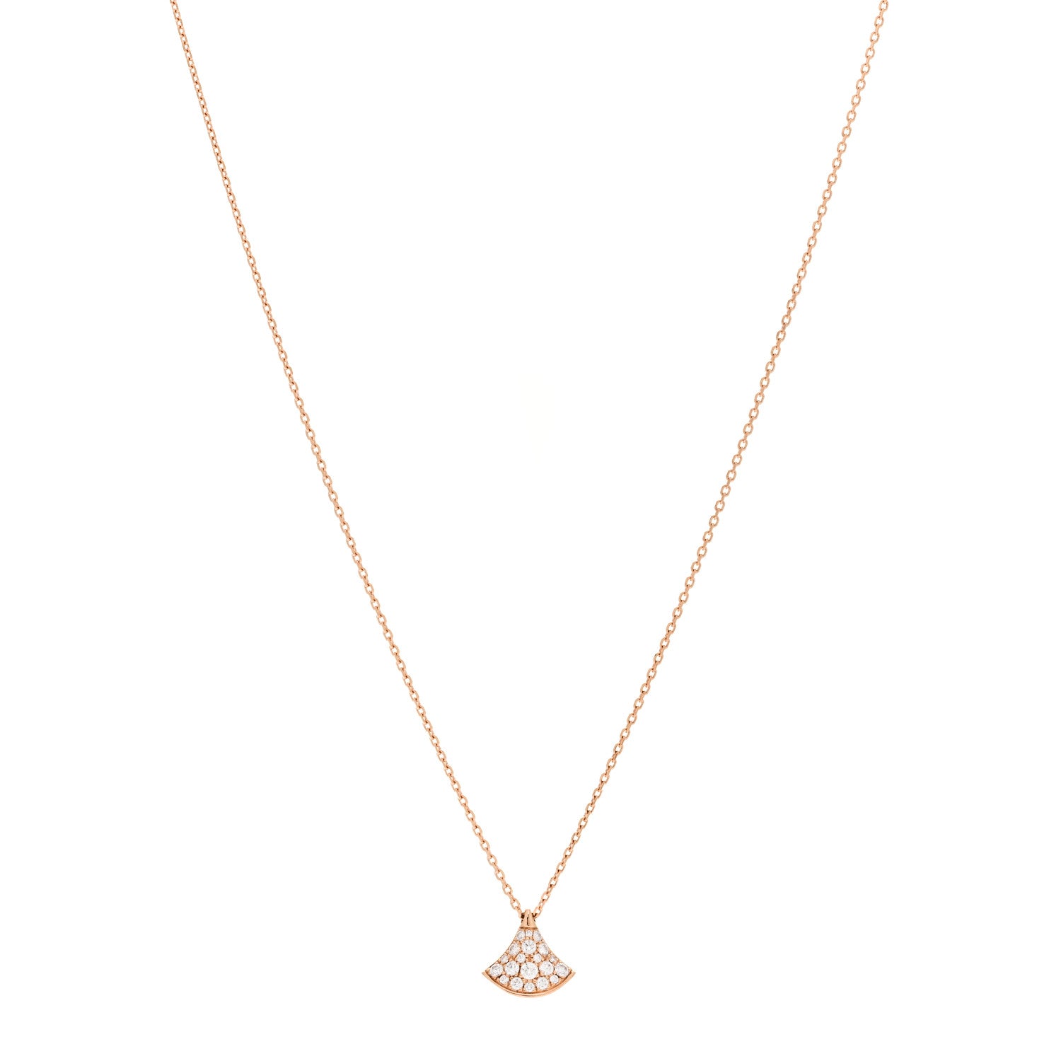 18K Rose Gold Diamond Divas' Dream Mini Pave Pendant Necklace