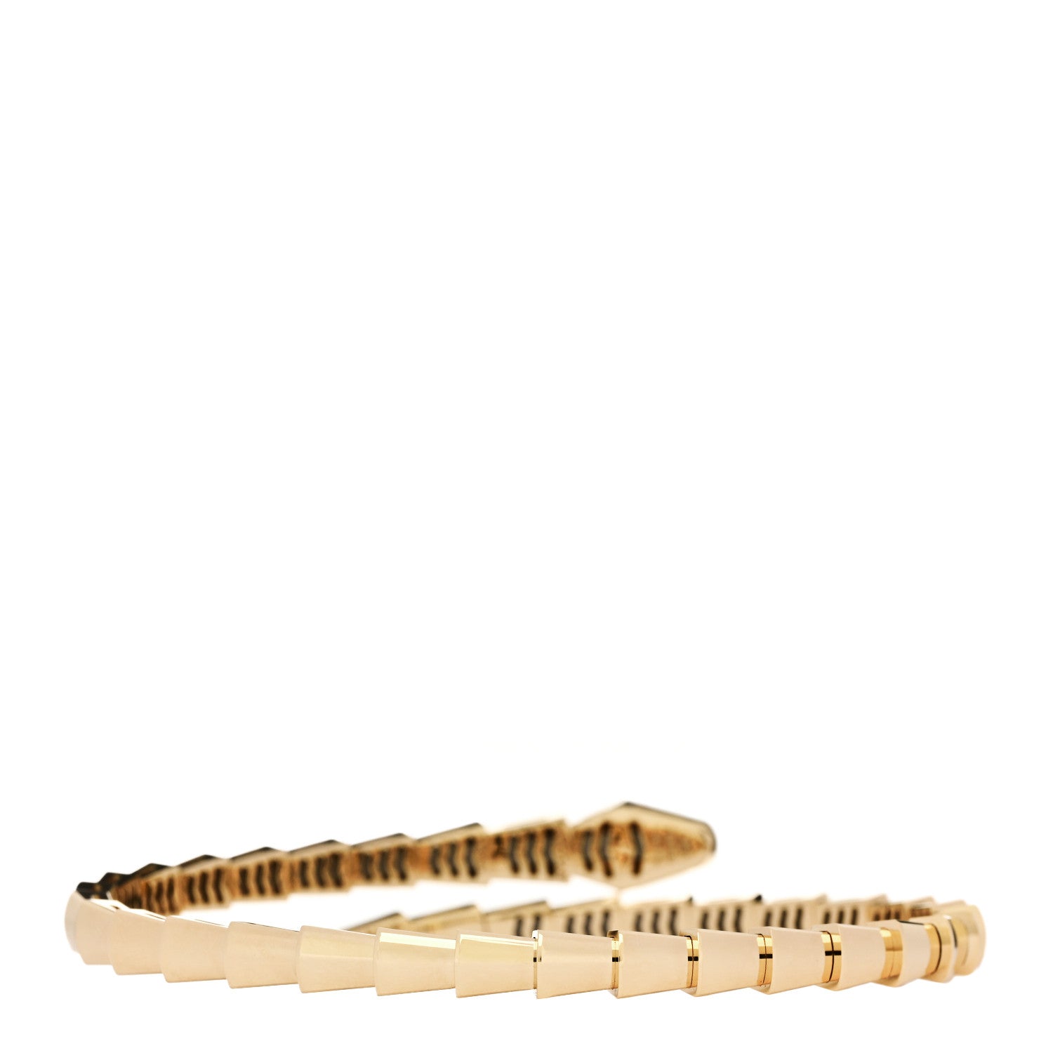 18K Yellow Gold Diamond Serpenti Viper Bracelet M — view 2