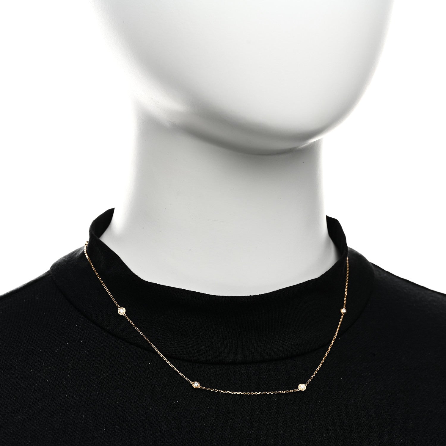 18K Pink Gold 6 Diamond D'Amour Station Necklace — view 2