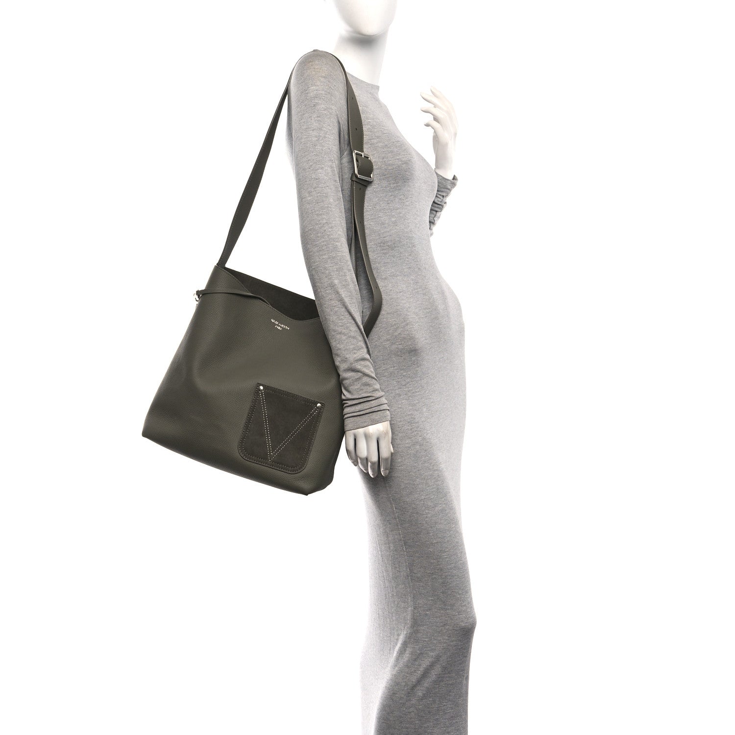 LV Touch Calfskin Reversible Verso Hobo H38 Khaki Green — view 2