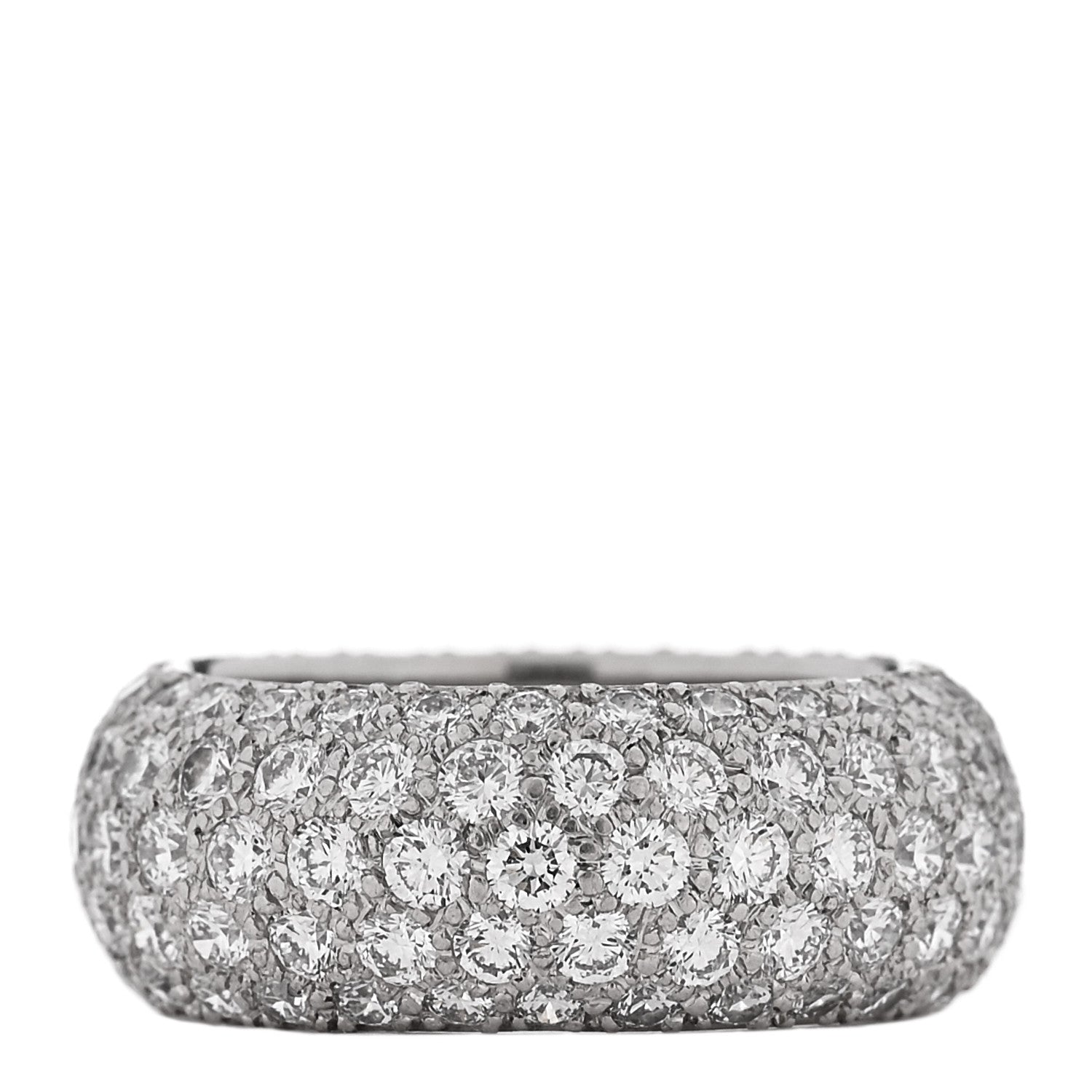 Platinum Diamond Five Row Etoile Band Ring 50 5.5