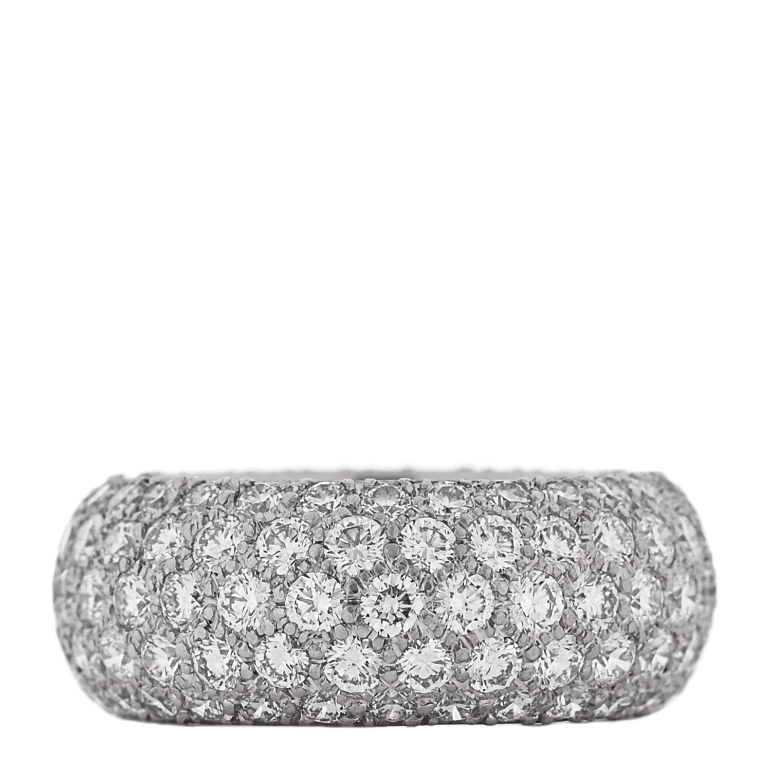 Platinum Diamond Five Row Etoile Band Ring 50 5.5 — view 3