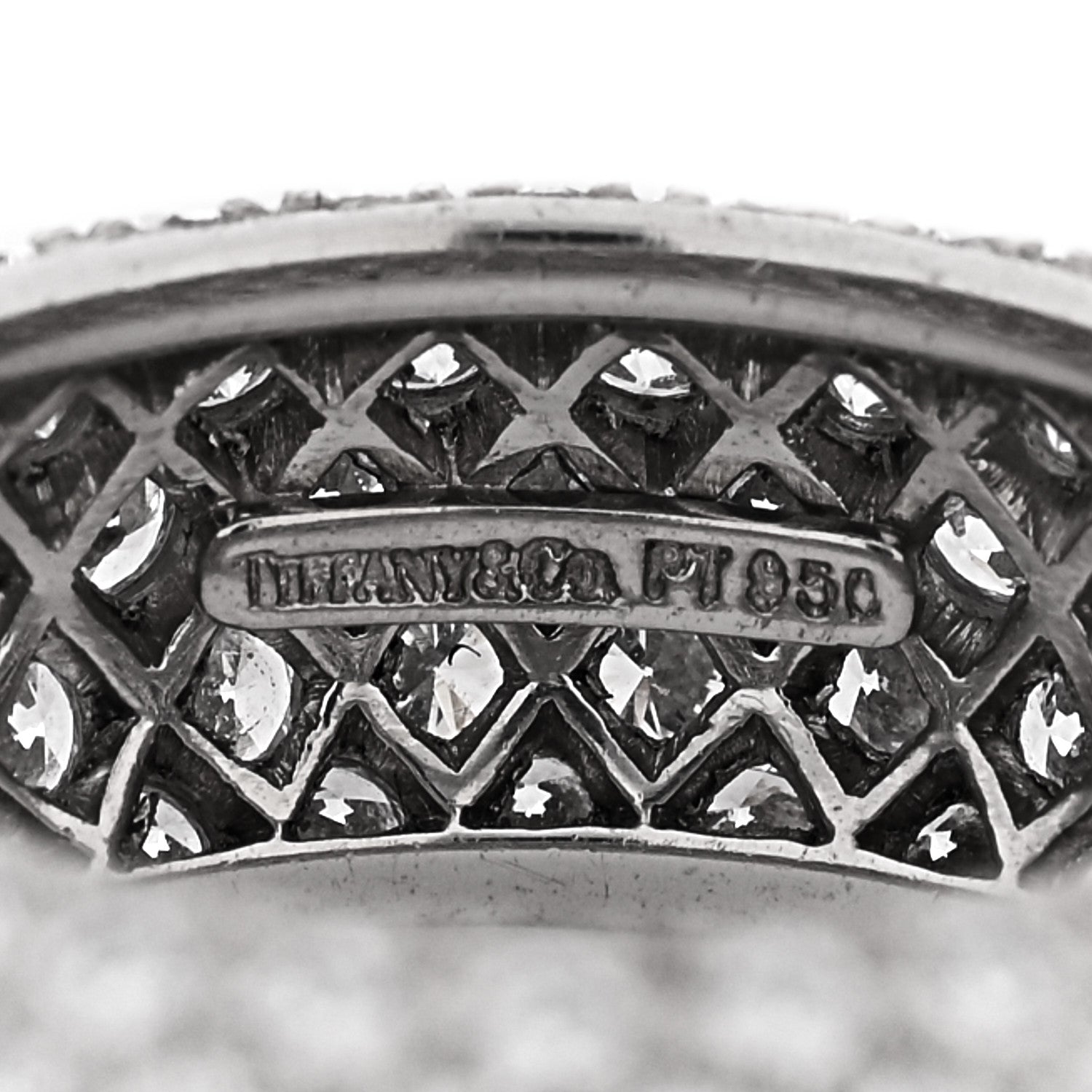 Platinum Diamond Five Row Etoile Band Ring 50 5.5 — view 4