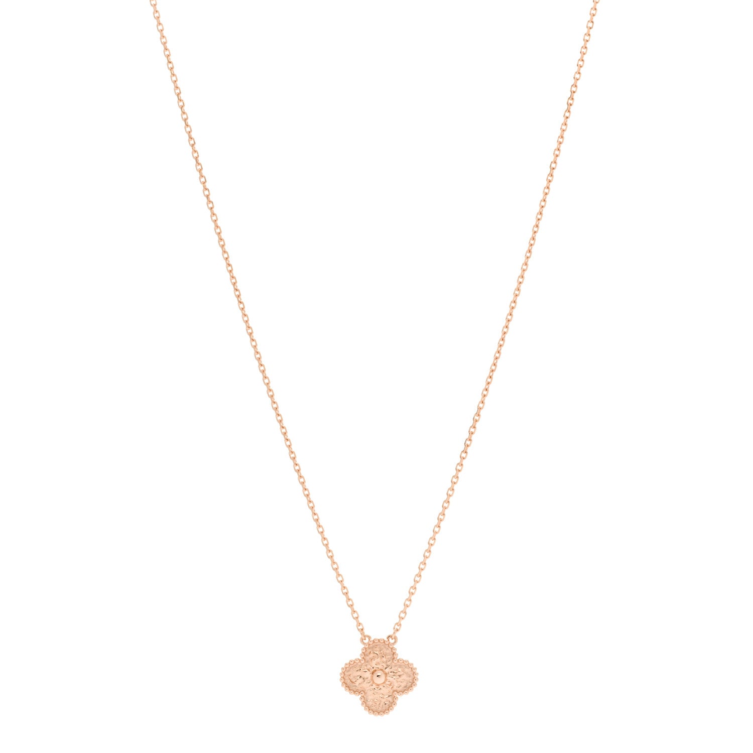 18K Rose Gold Vintage Alhambra Pendant Necklace