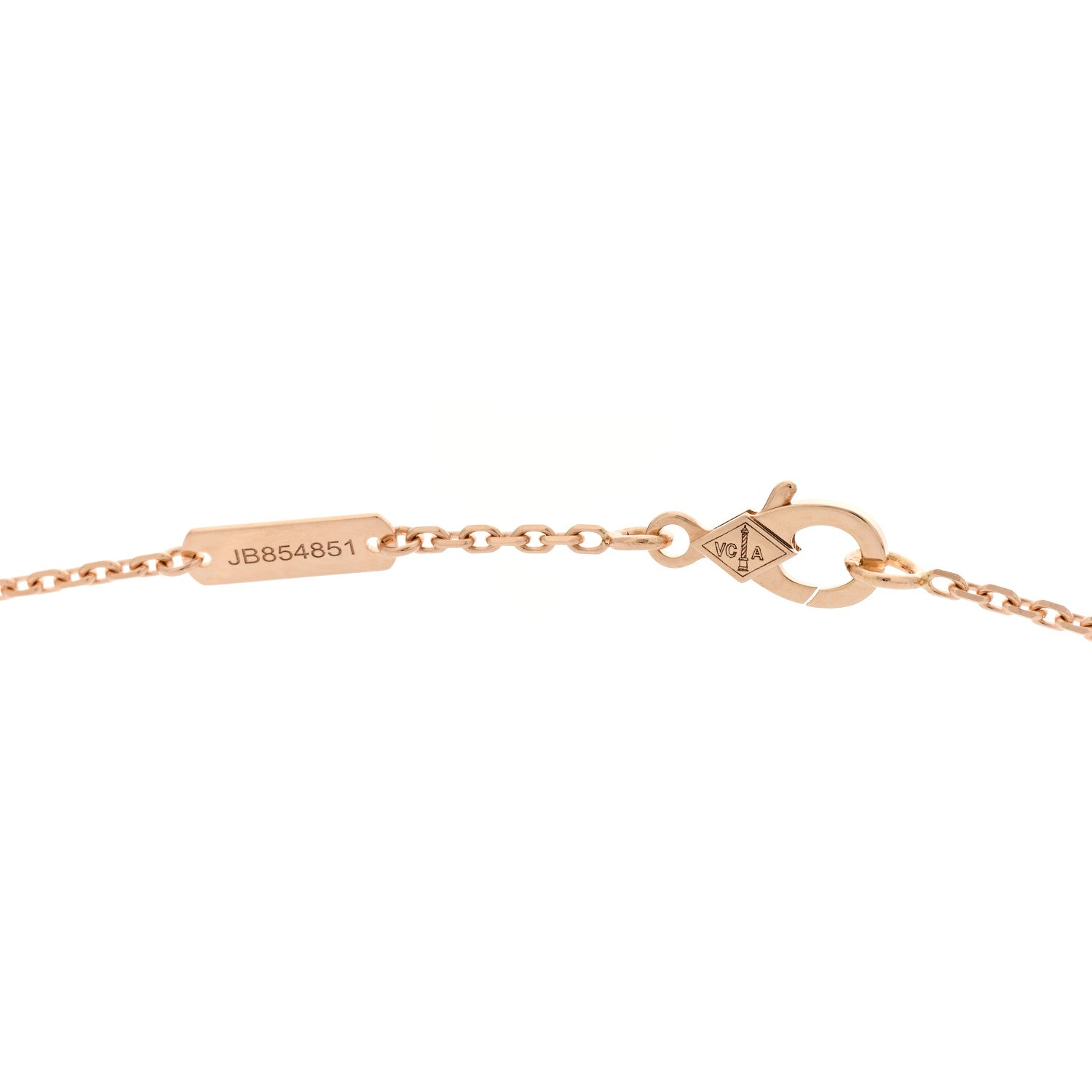 18K Rose Gold Vintage Alhambra Pendant Necklace — view 4