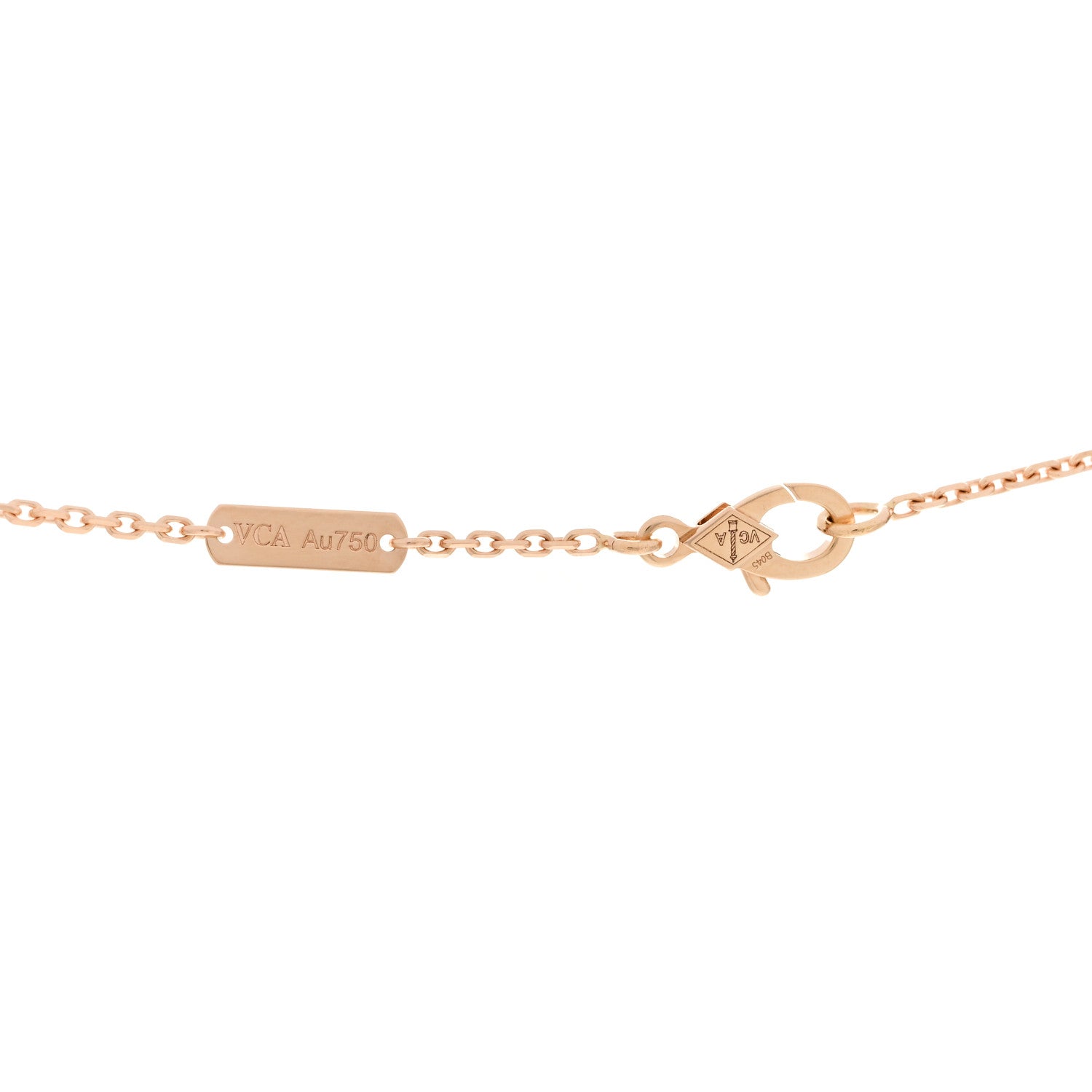 18K Rose Gold Vintage Alhambra Pendant Necklace — view 5